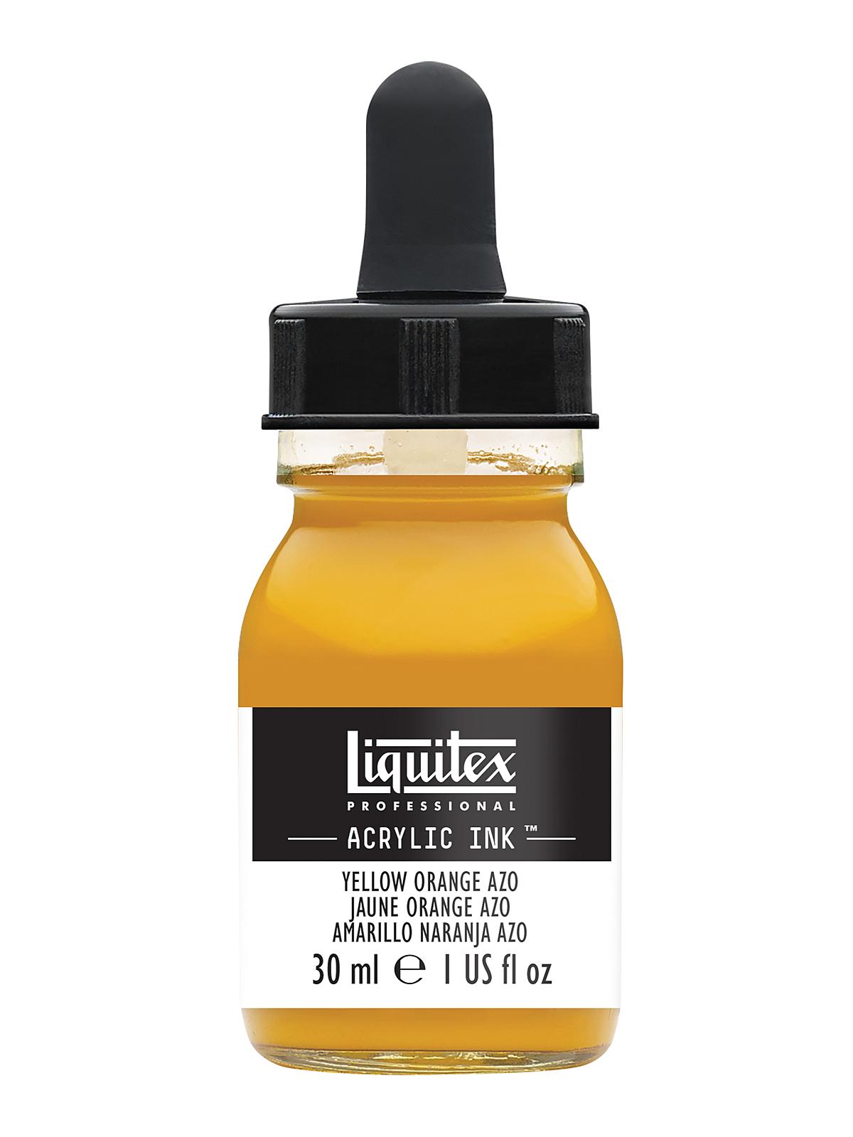 Professional Acrylic Inks yellow orange azo 414 30 ml