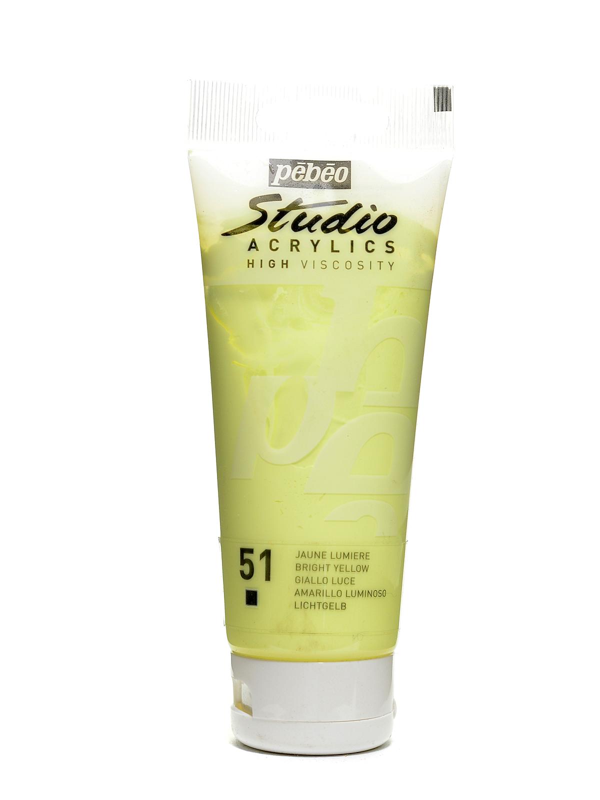 Studio Acrylic Paint bright yellow 100 ml