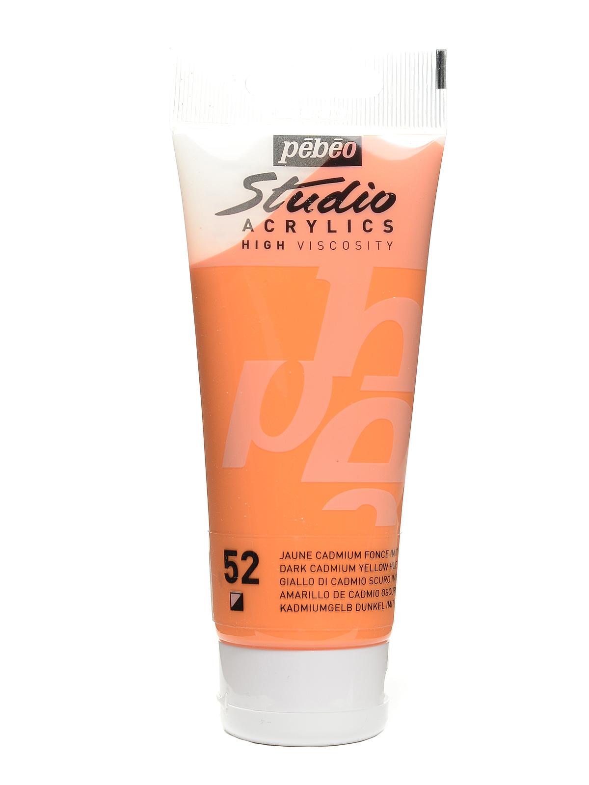 Studio Acrylic Paint dark cadmium yellow hue 100 ml