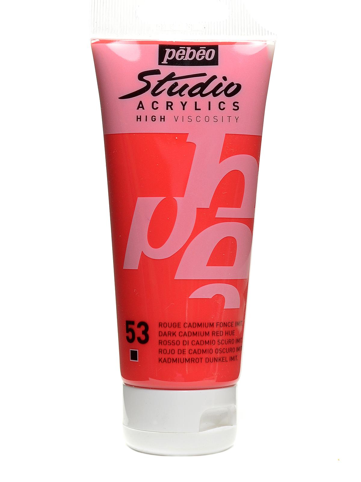 Studio Acrylic Paint dark cadmium red hue 100 ml