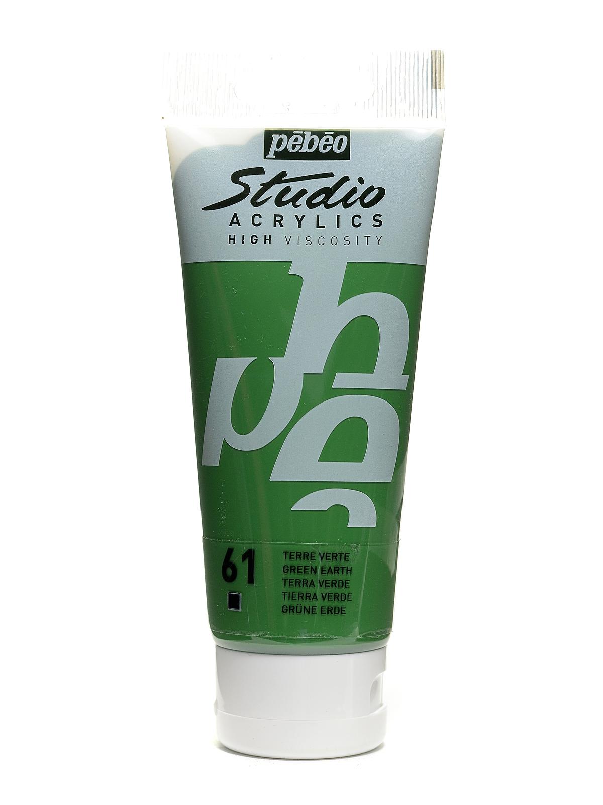 Studio Acrylic Paint green earth 100 ml