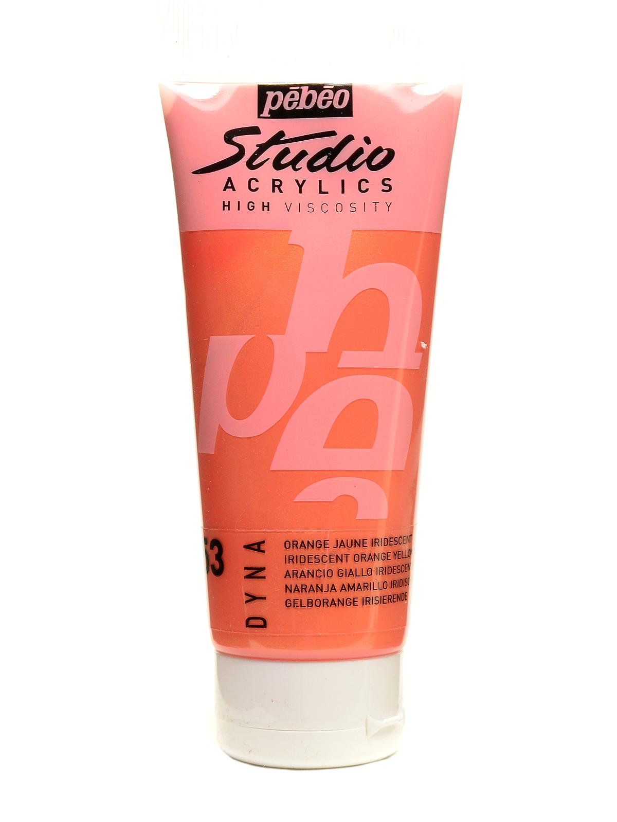 Studio Acrylic Paint iridescent orange yellow 100 ml