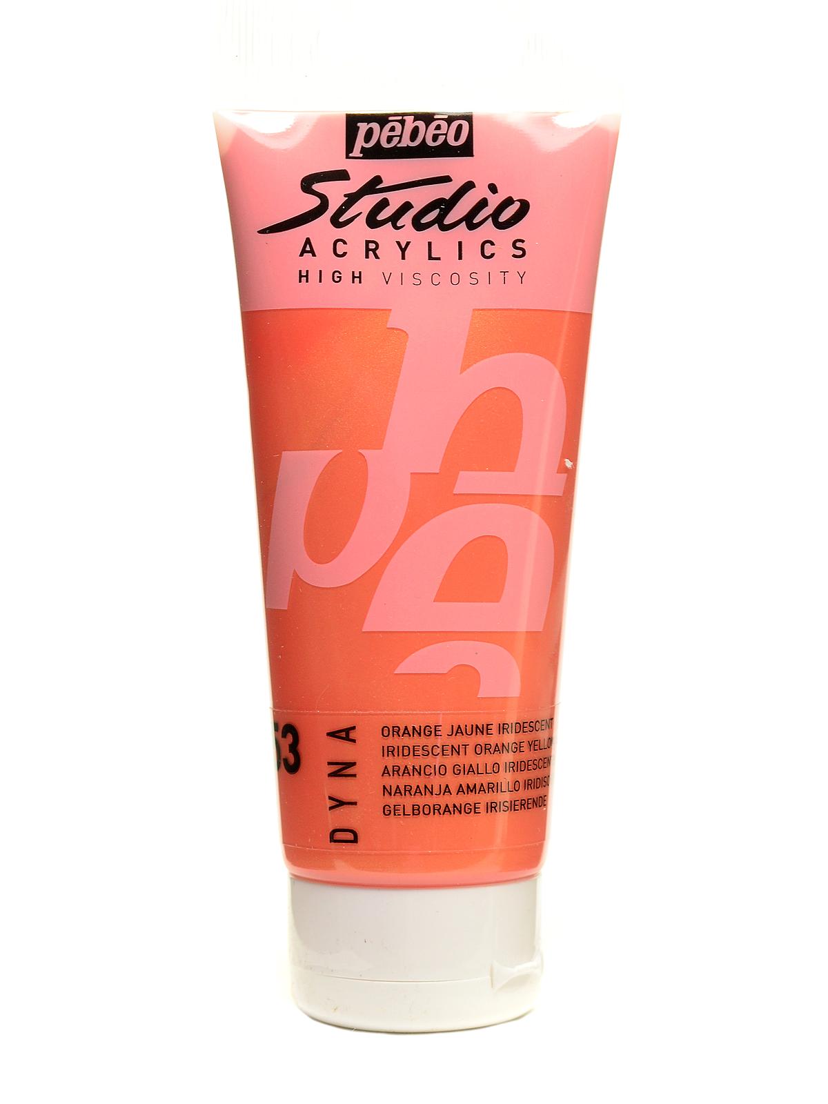 Studio Acrylic Paint Iridescent Orange Yellow 100 Ml