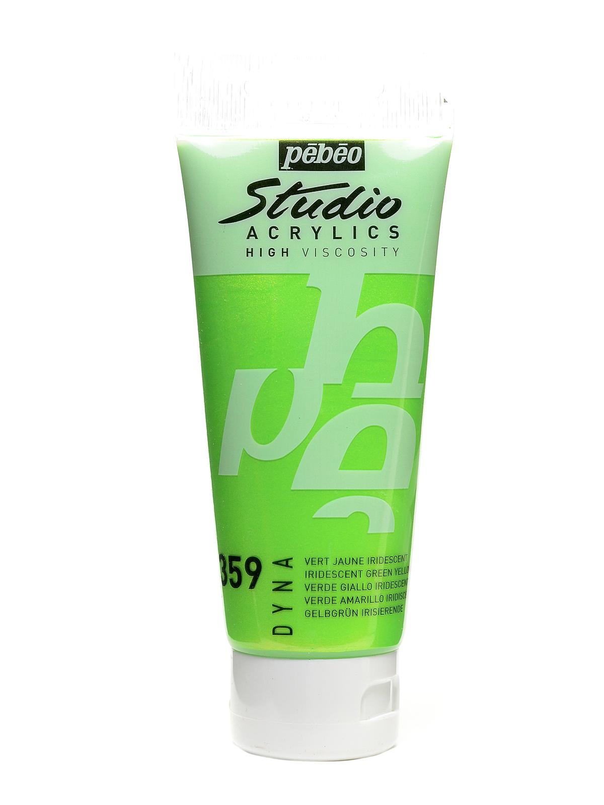 Studio Acrylic Paint iridescent green yellow 100 ml