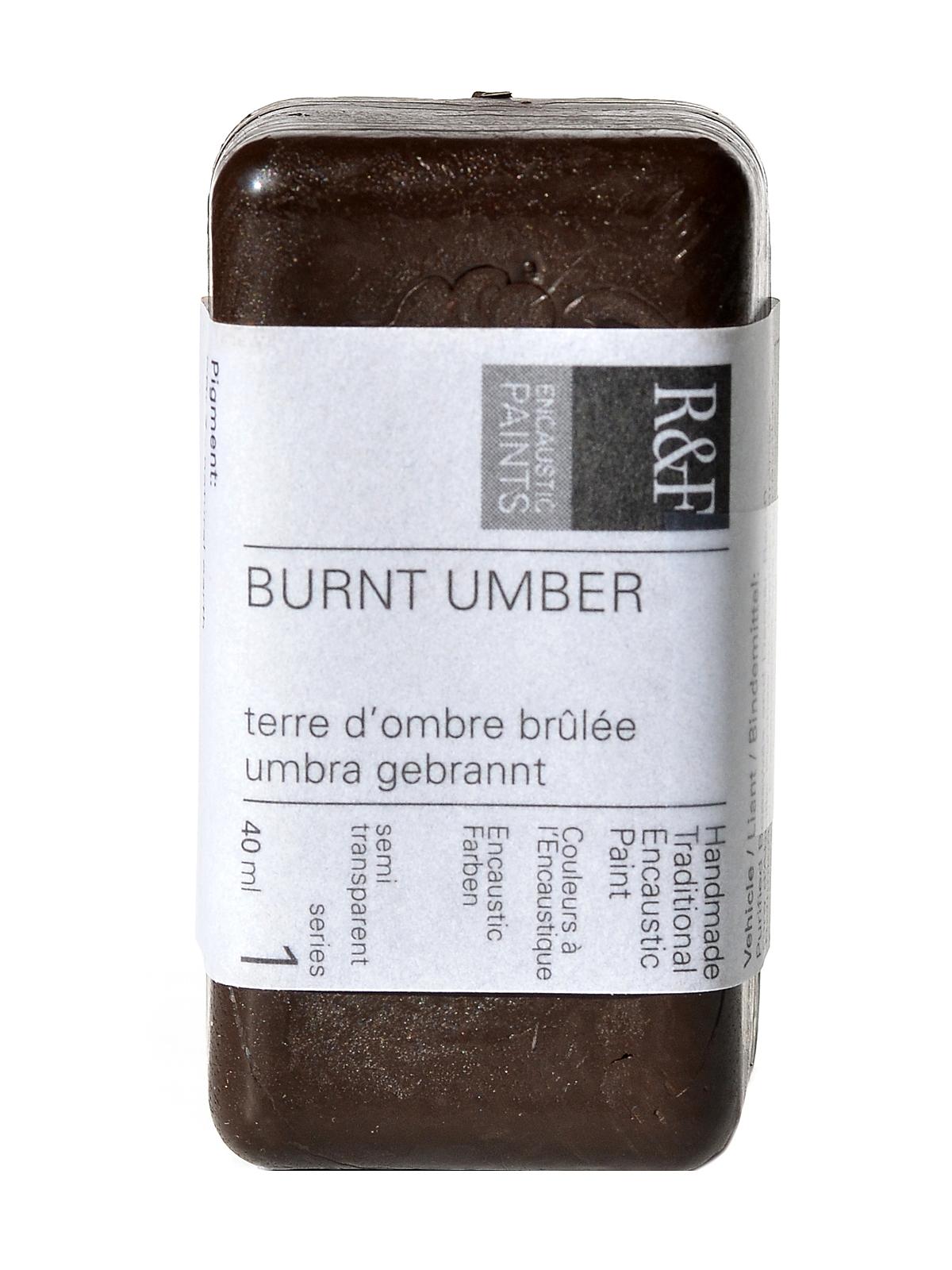 Encaustic Paint burnt umber 40 ml