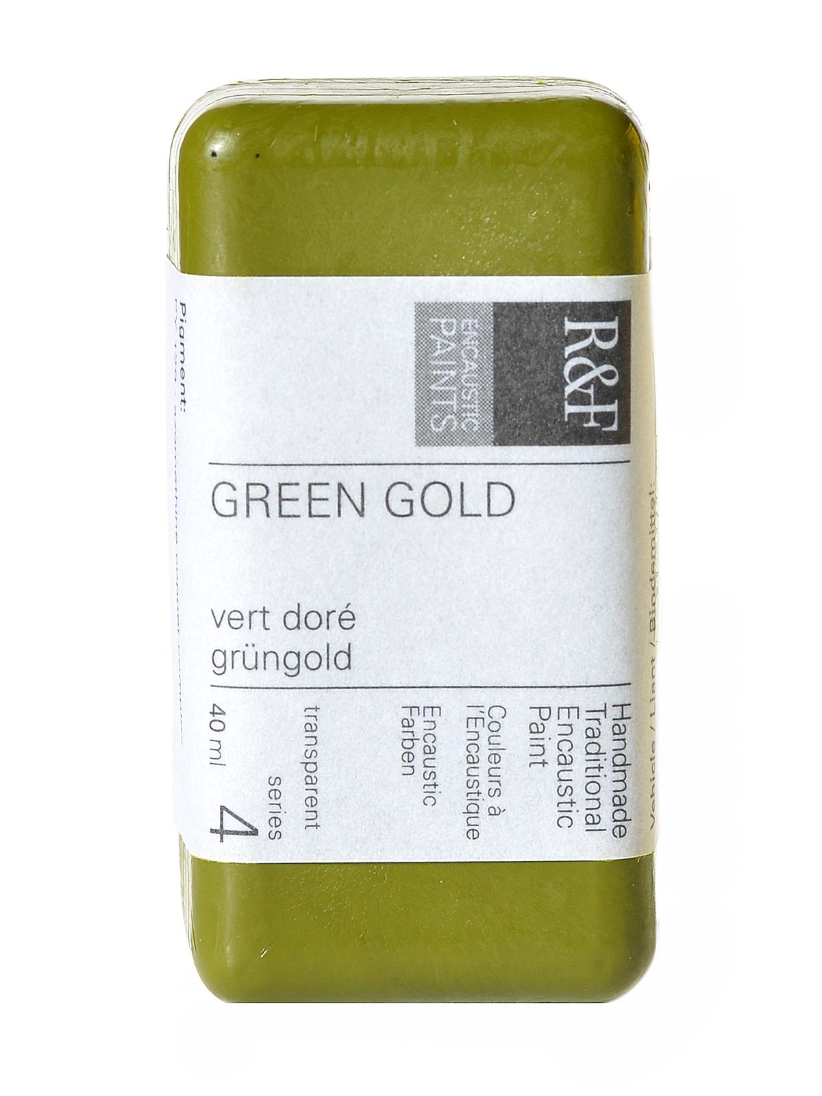 Encaustic Paint green gold 40 ml