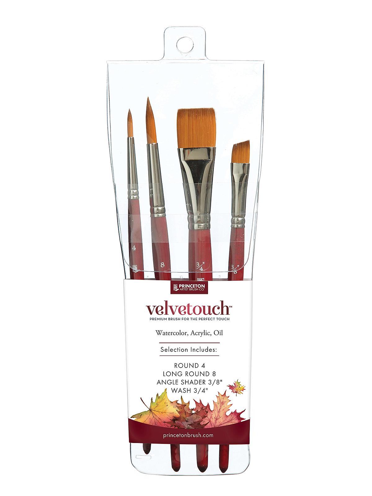 Series 3950 Velvetouch Professional Brush Sets short handle 4 pieces