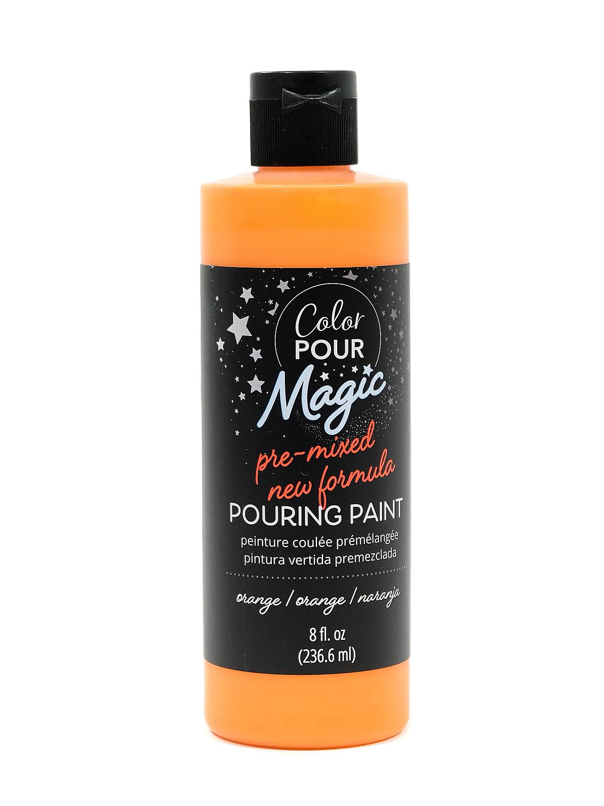Color Pour Magic Pre-Mixed Pouring Paint orange 8 oz. bottle