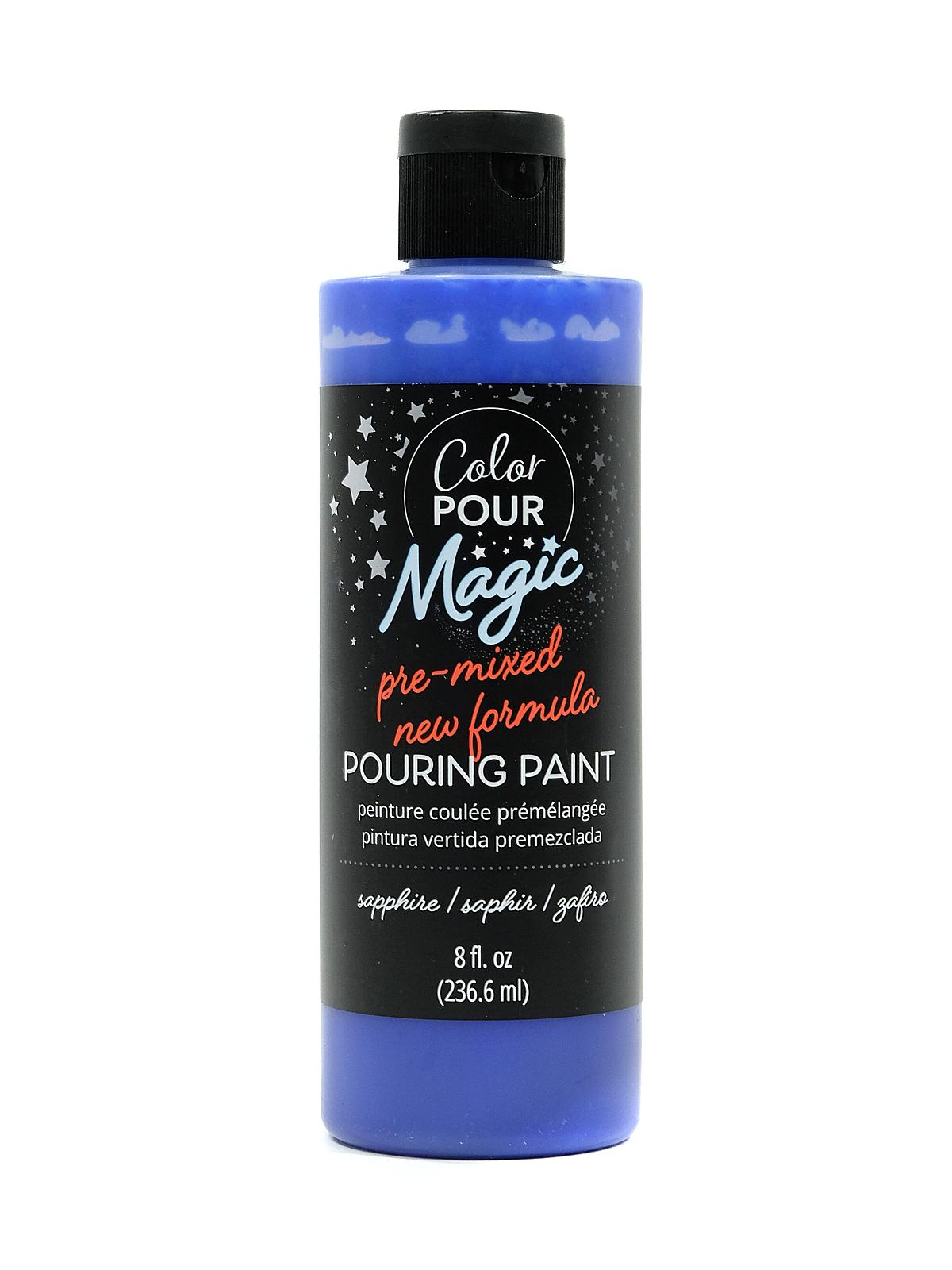 Color Pour Magic Pre-Mixed Pouring Paint sapphire 8 oz. bottle
