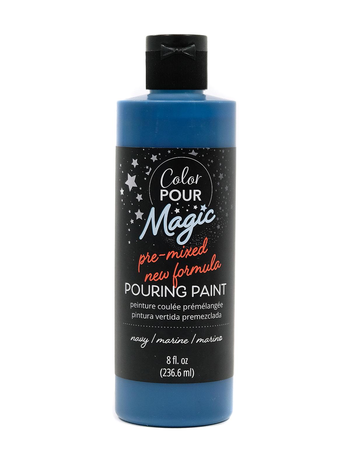 Color Pour Magic Pre-Mixed Pouring Paint Navy 8 Oz. Bottle