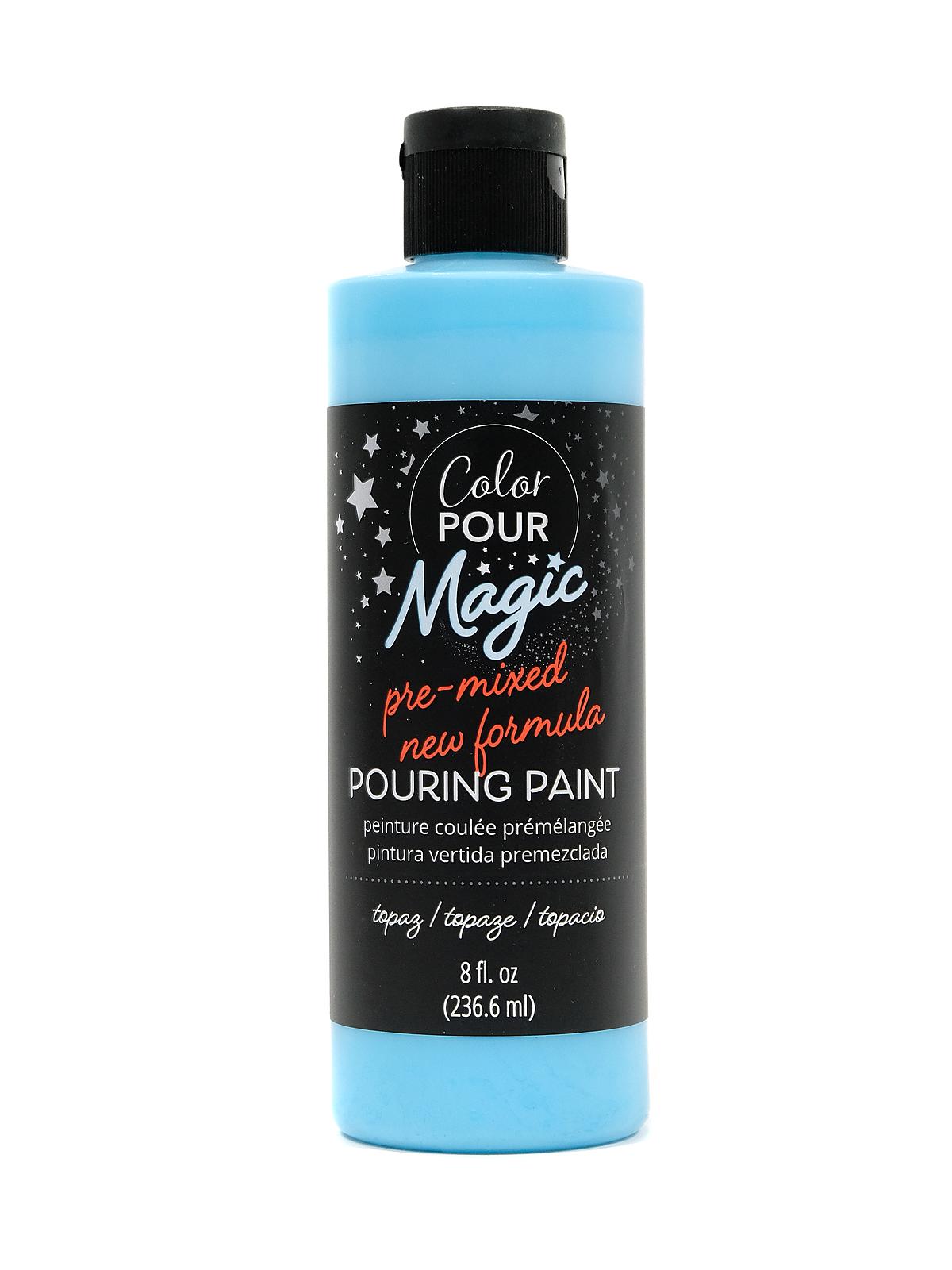 Color Pour Magic Pre-Mixed Pouring Paint topaz 8 oz. bottle