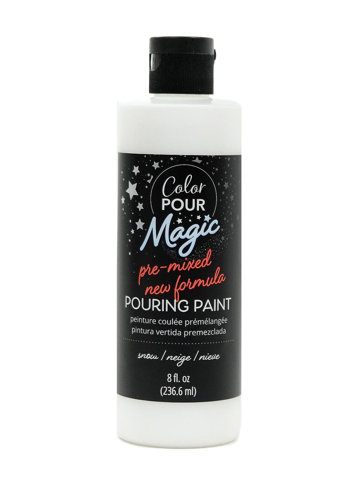 Color Pour Magic Pre-Mixed Pouring Paint snow 8 oz. bottle