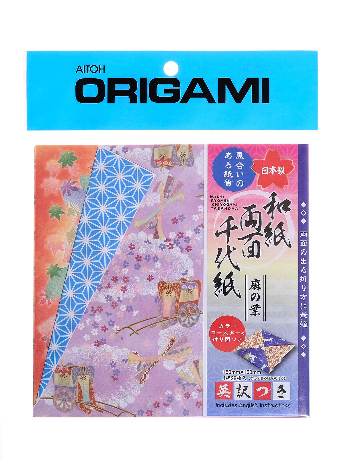 Origami Paper 5.875 In. X 5.875 In. Geo Seasons Double Sided 28 Sheets