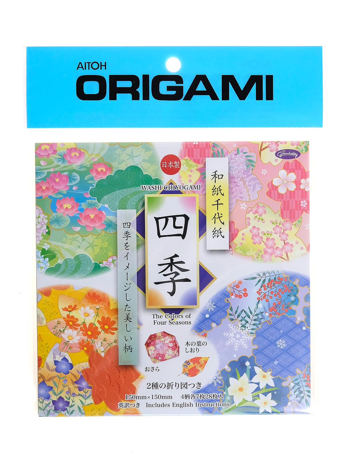 Origami Paper 5.875 in. x 5.875 in. four seasons 28 sheets