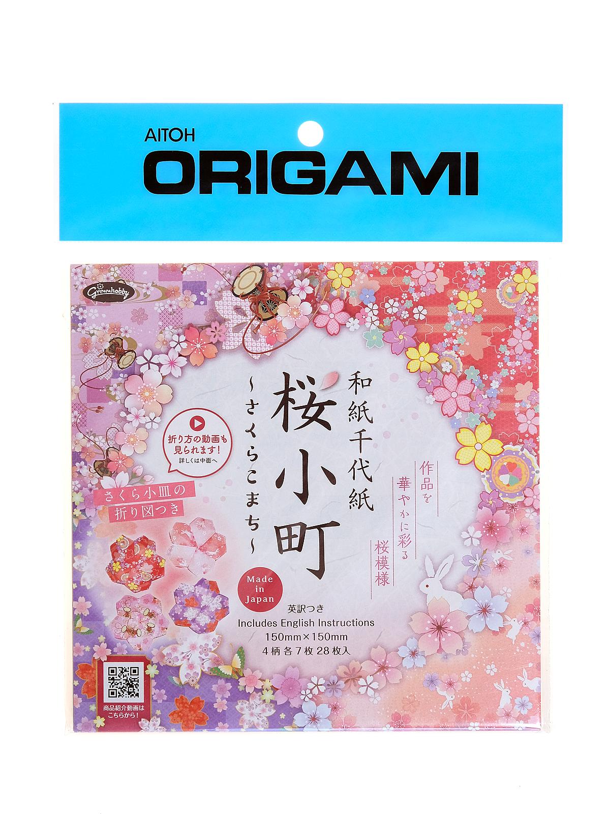 Origami Paper 5.875 In. X 5.875 In. Floral 28 Sheets
