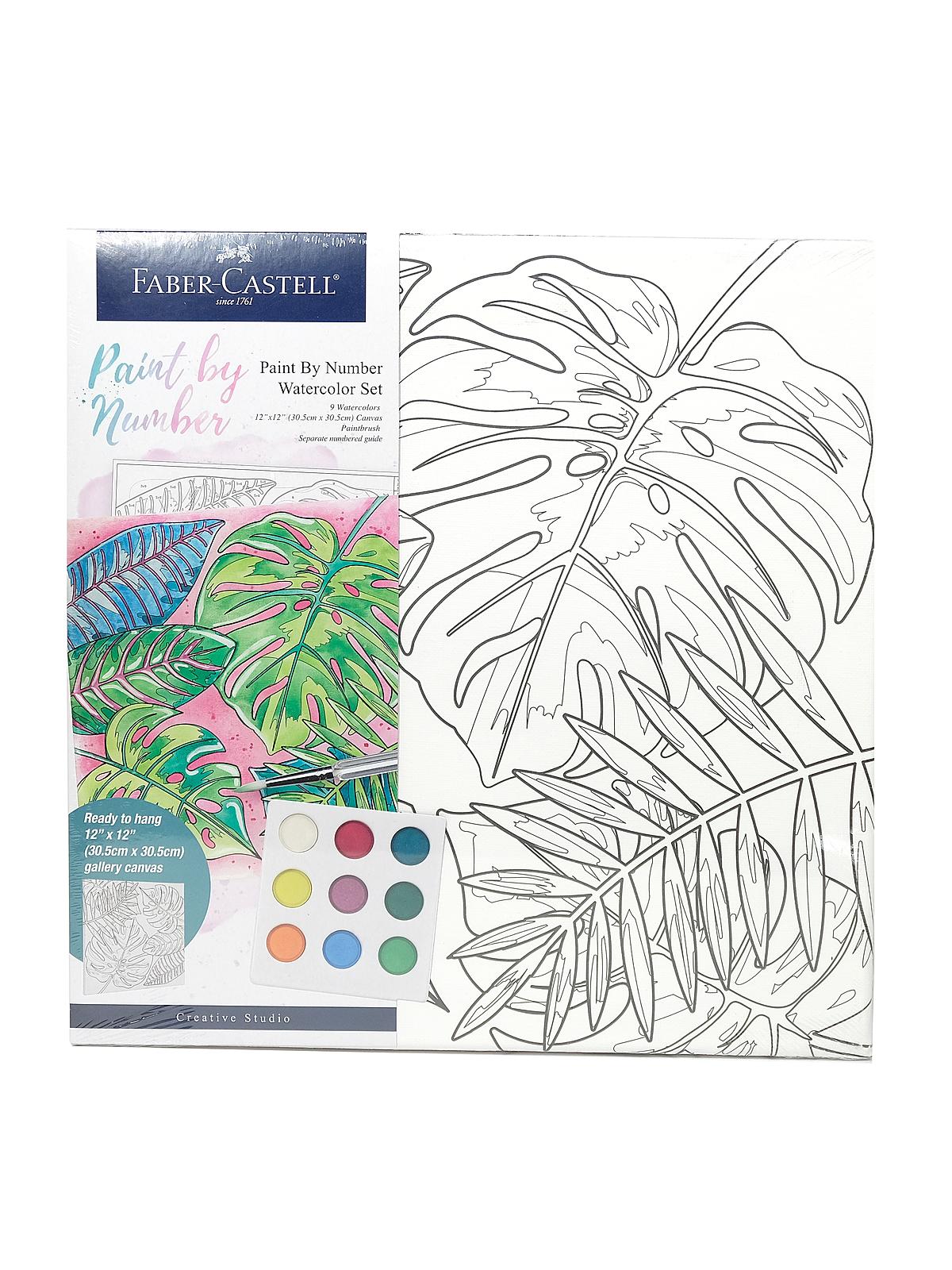 Creative Studio Paint by Numbers Watercolor tropical