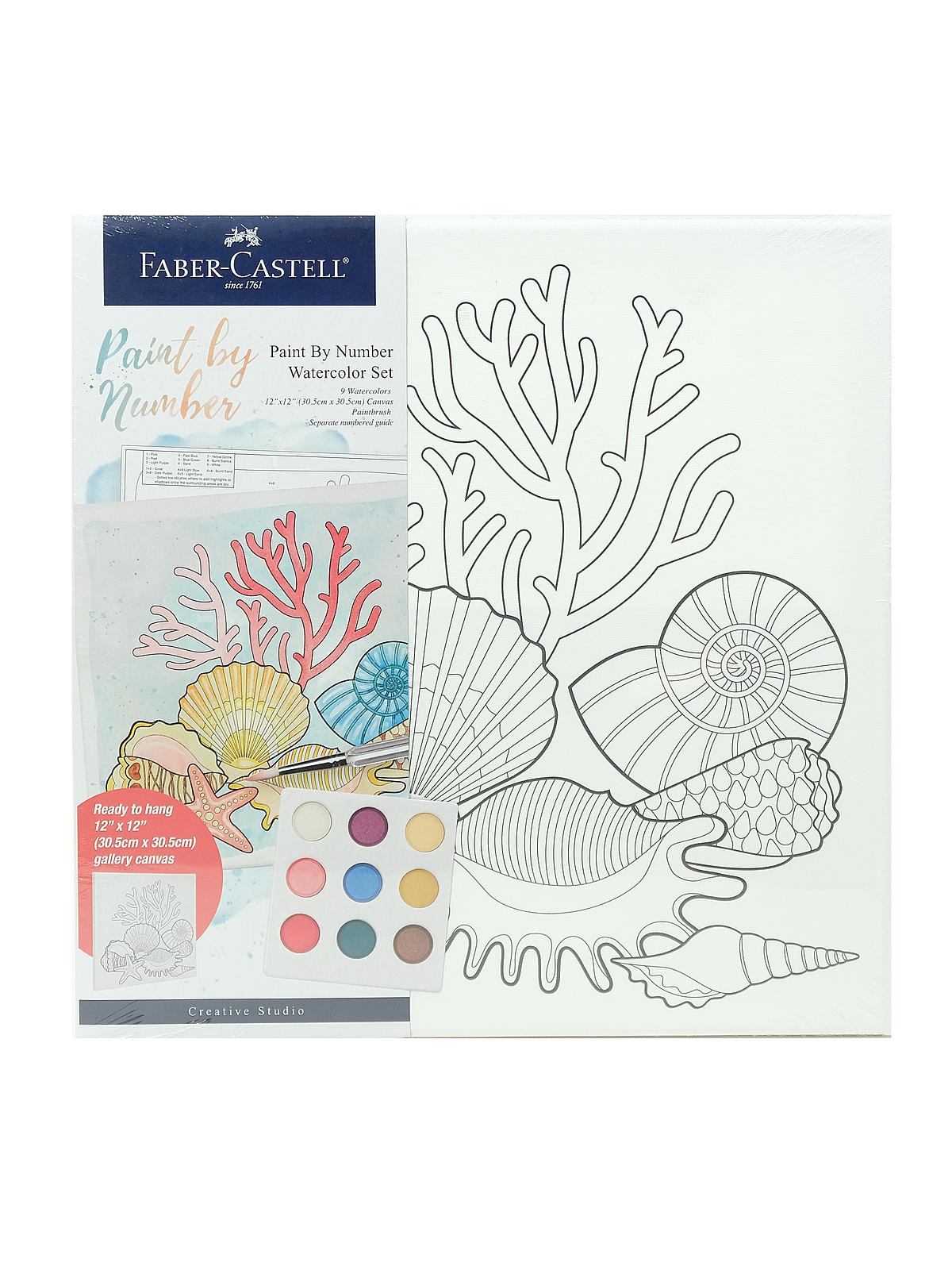 Creative Studio Paint by Numbers Watercolor coastal
