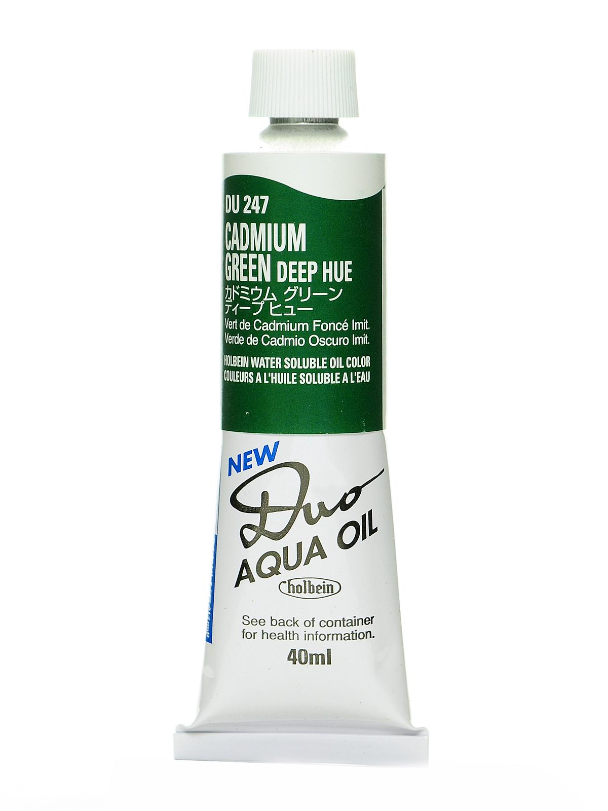 Duo Aqua Artist Oil Color Cadmium Green Deep Hue 40 Ml