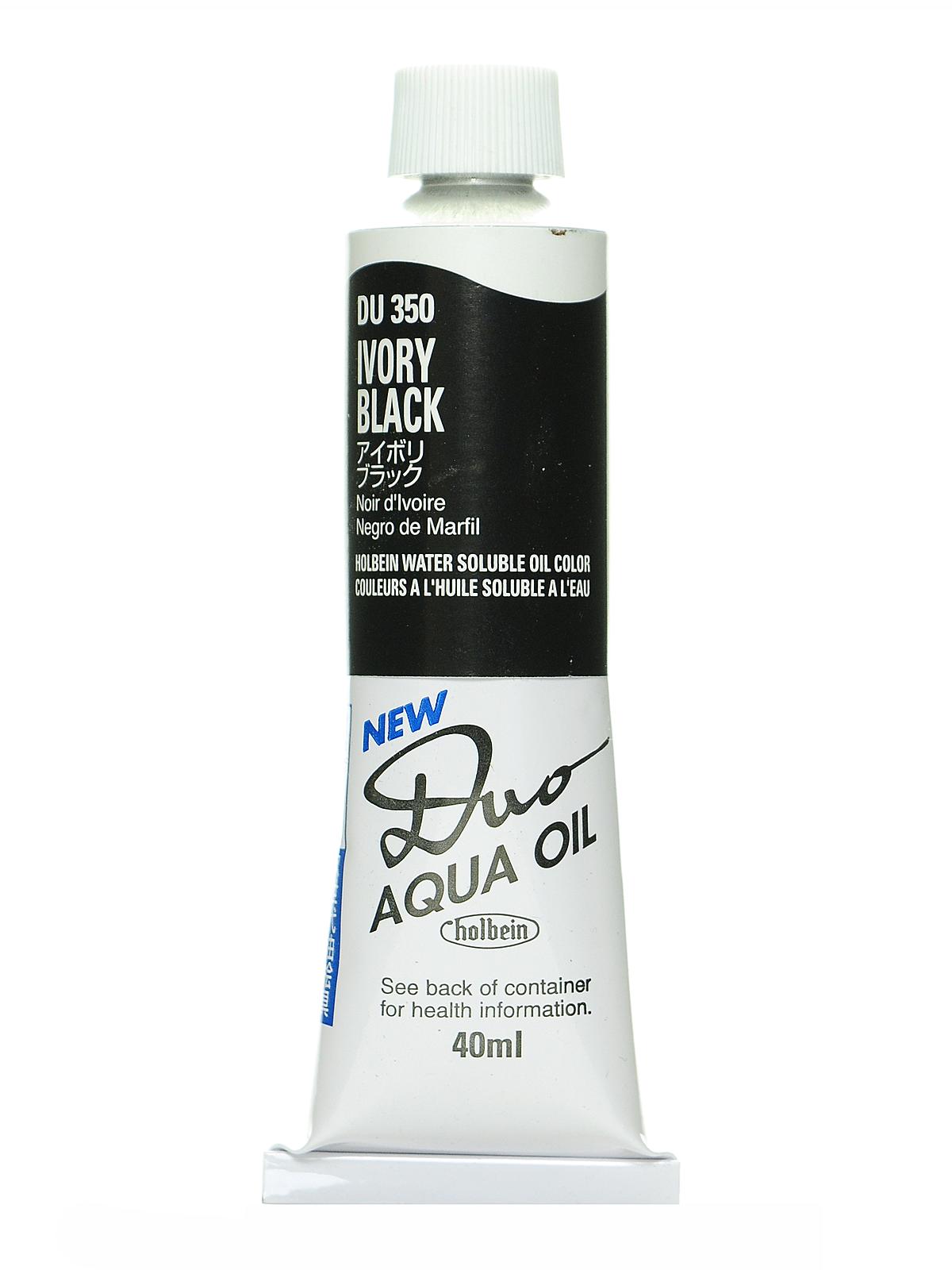 Duo Aqua Artist Oil Color ivory black 40 ml
