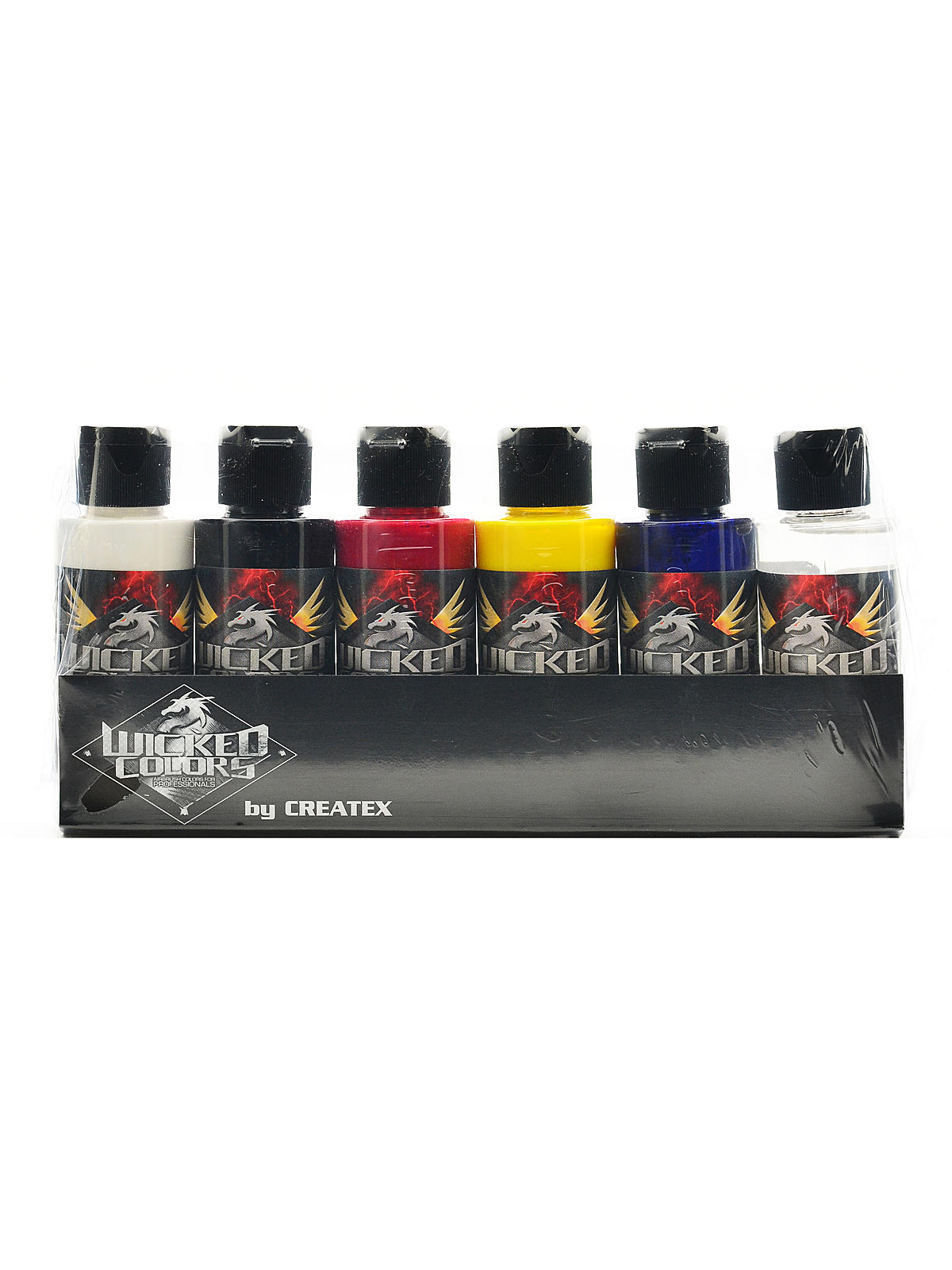 Wicked Airbrush Color Sets Detail Primary Set 2 Oz. Set Of 6