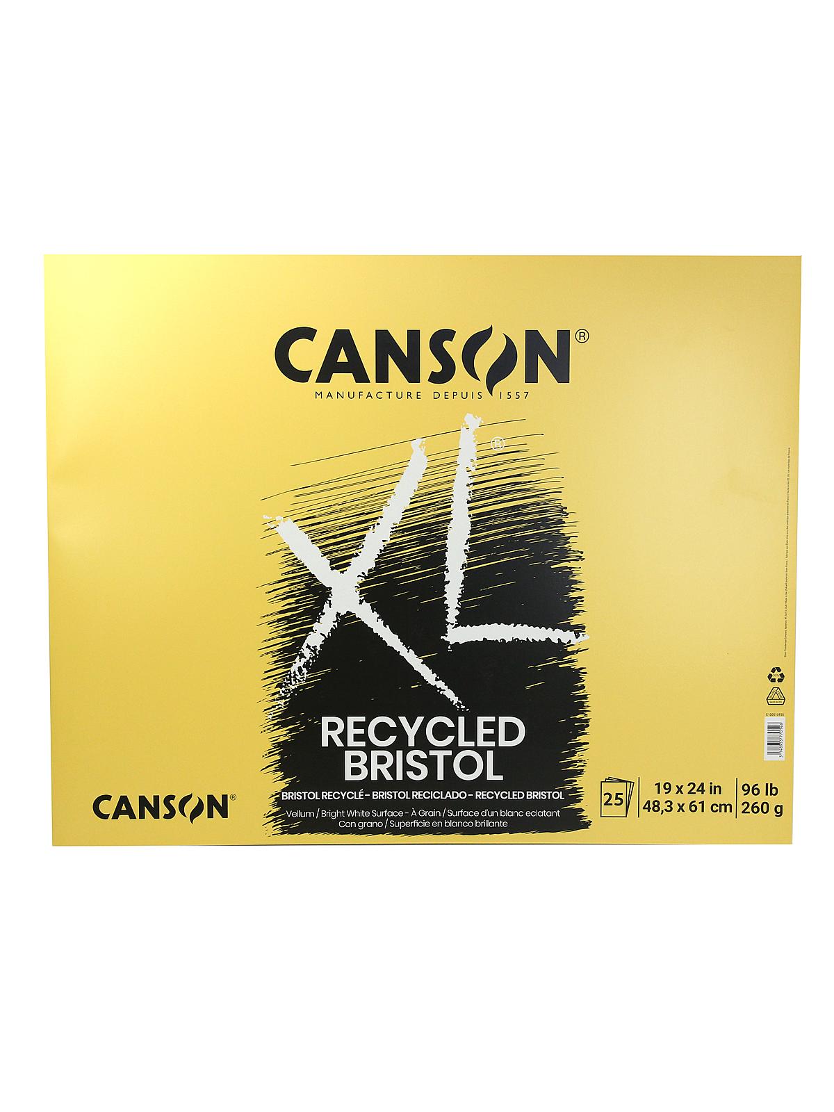 XL Recycled Bristol Pads 19 in. x 24 in. pad of 25 sheets fold-over