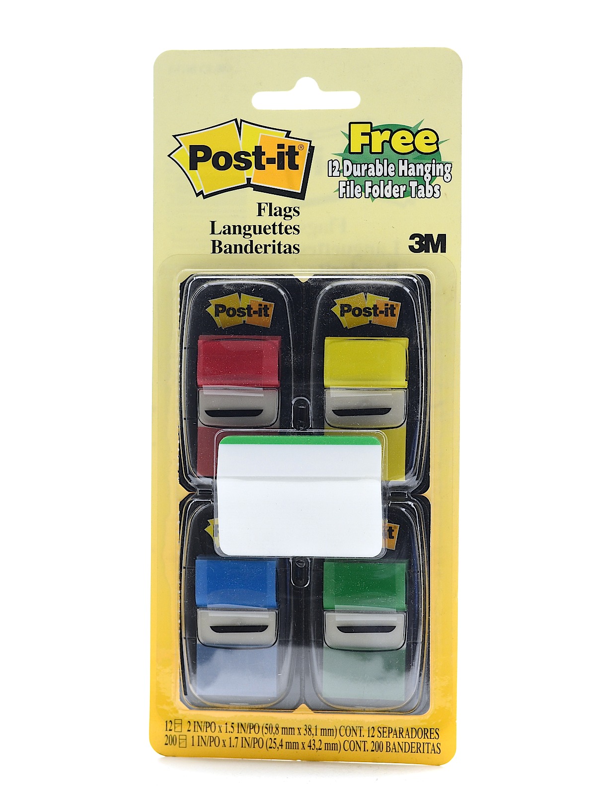 Multi-pack Filing Flags Red, Yellow, Blue, Green