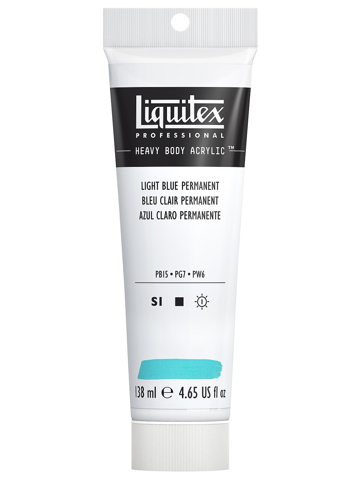 Heavy Body Professional Artist Acrylic Colors light blue permanent 4.65 oz.