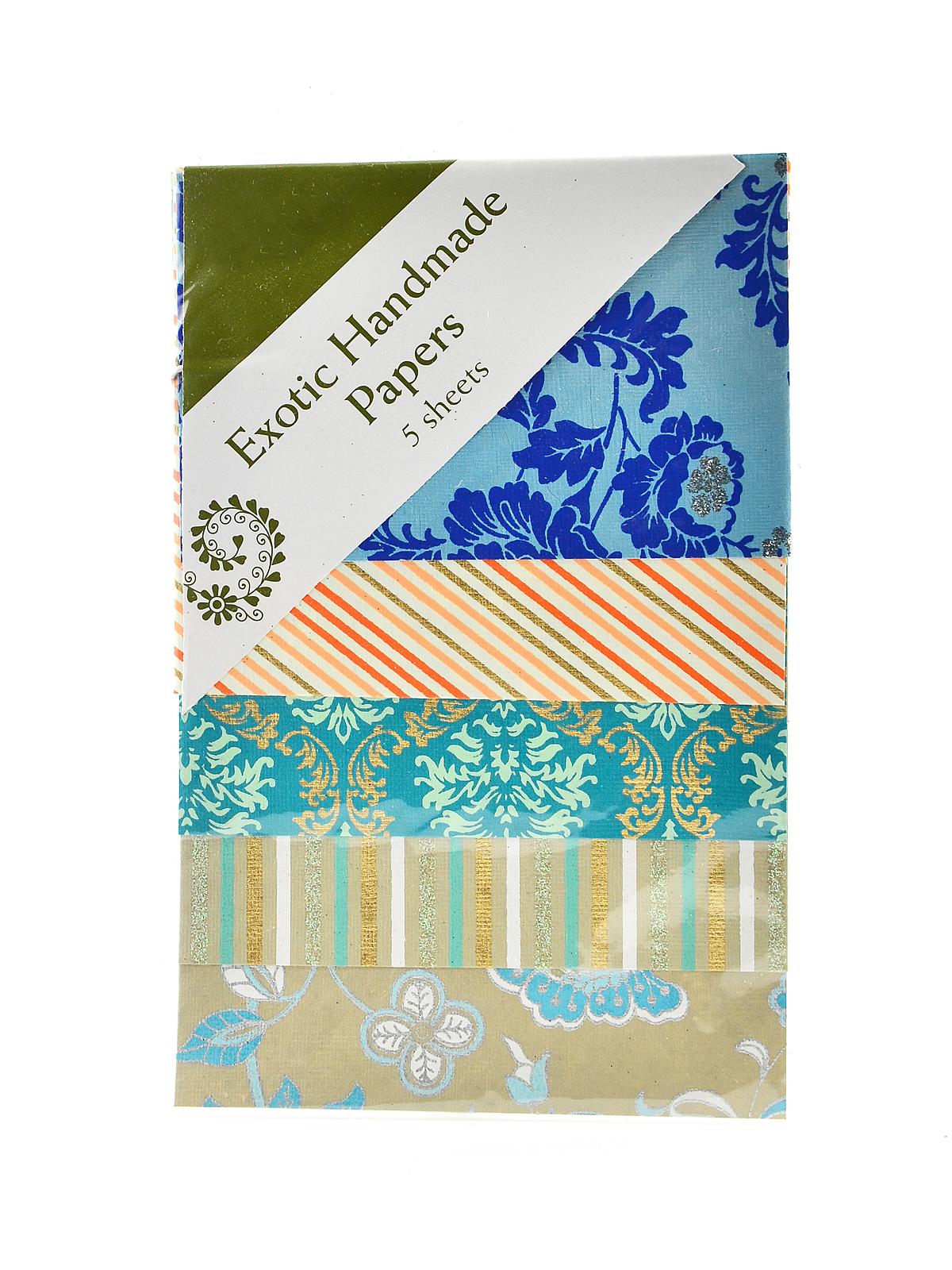 Decorative Collage Paper 3 1 2 in. x 5 1 2 in. to 8 1 2 in. x 5 1 2 in. assorted  mini pack of 5 sheets