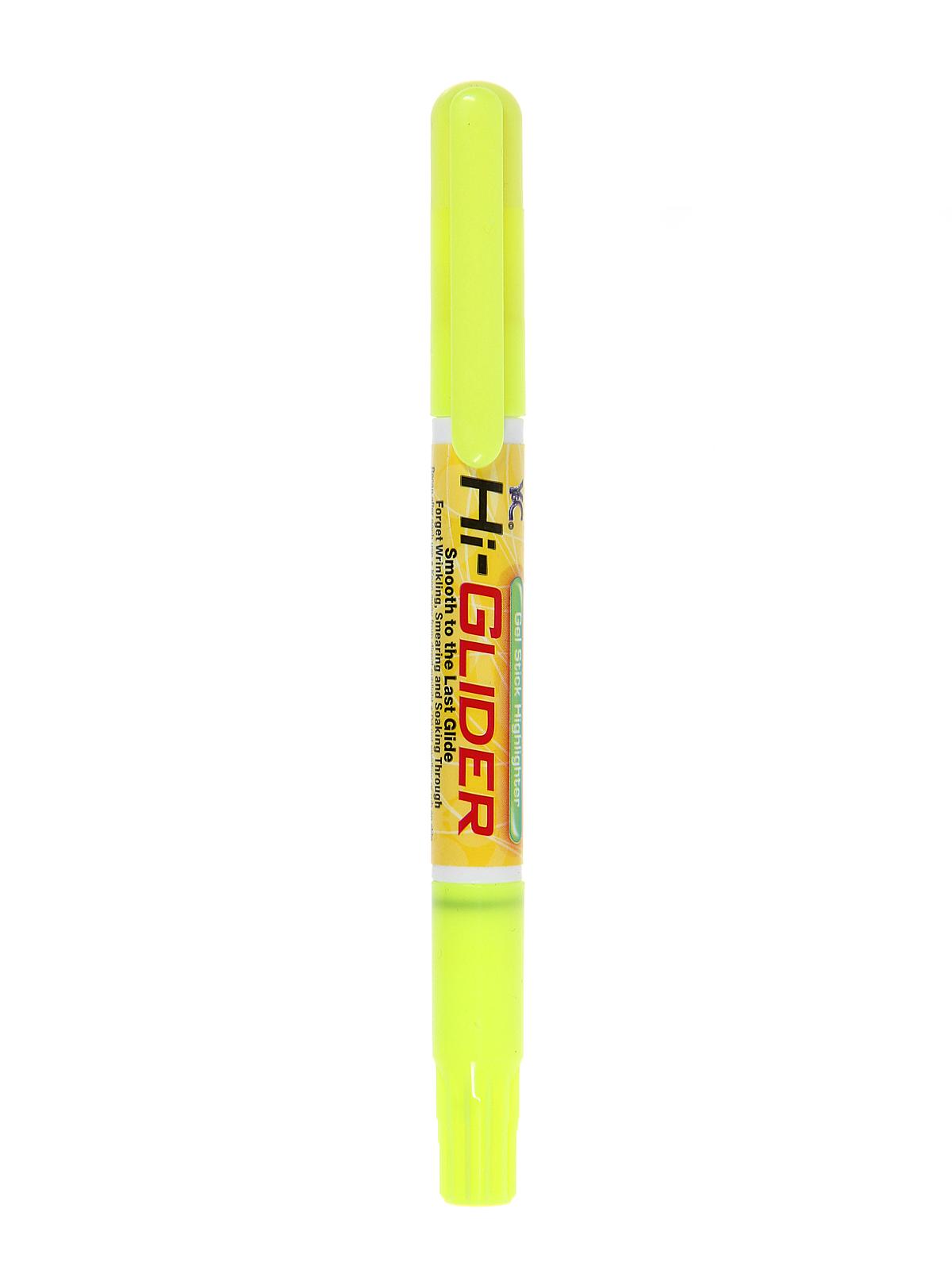 Hi-Glider Gel Stick Highlighters yellow