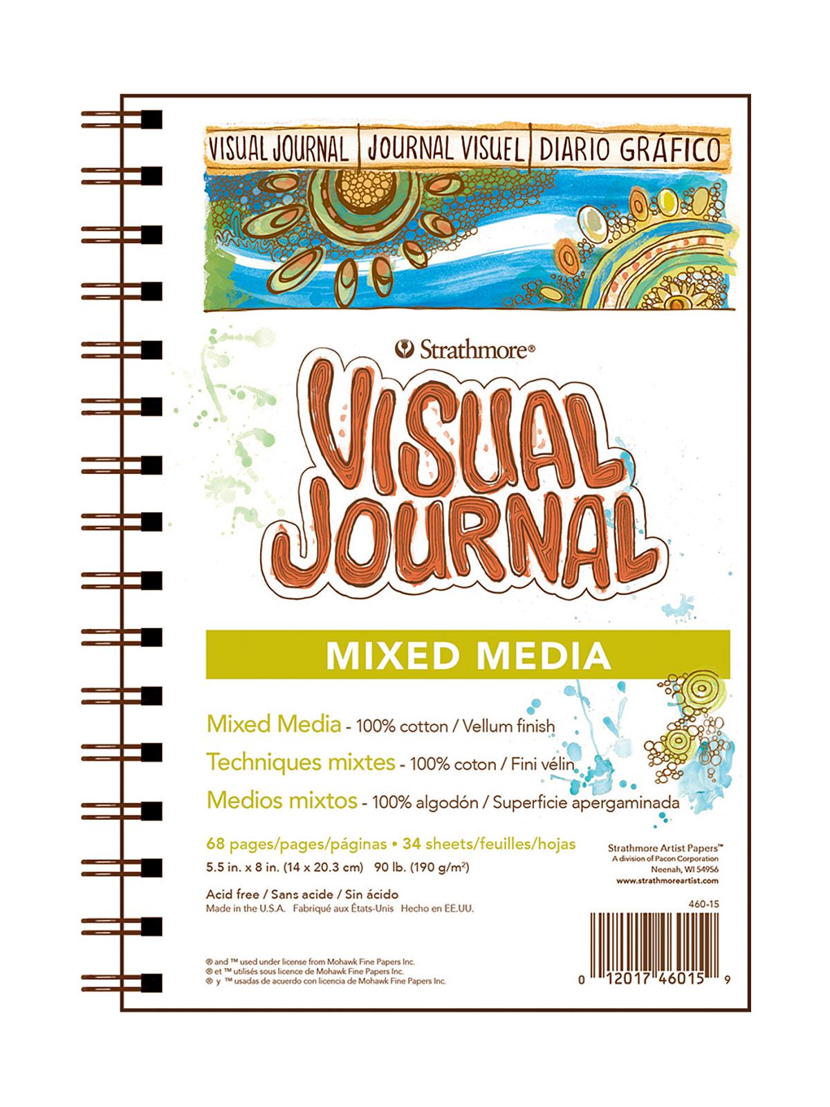 Visual Mixed Media Journals 5 1 2 in. x 8 in. 34 sheets
