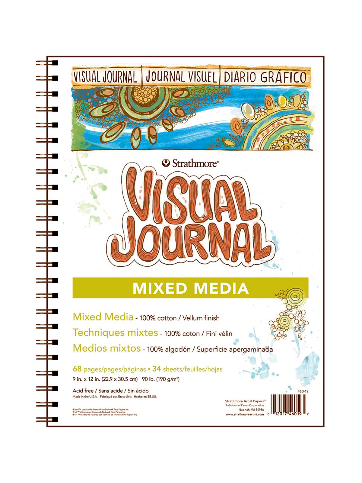 Visual Mixed Media Journals 9 in. x 12 in. 34 sheets
