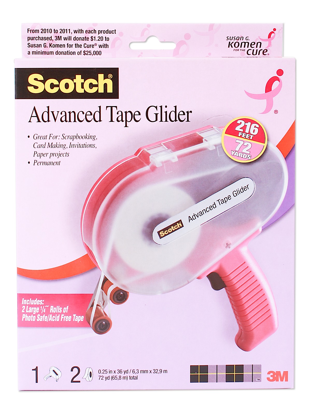 Advanced Tape Glider Tape Glider And Two Refills 1 4 In.