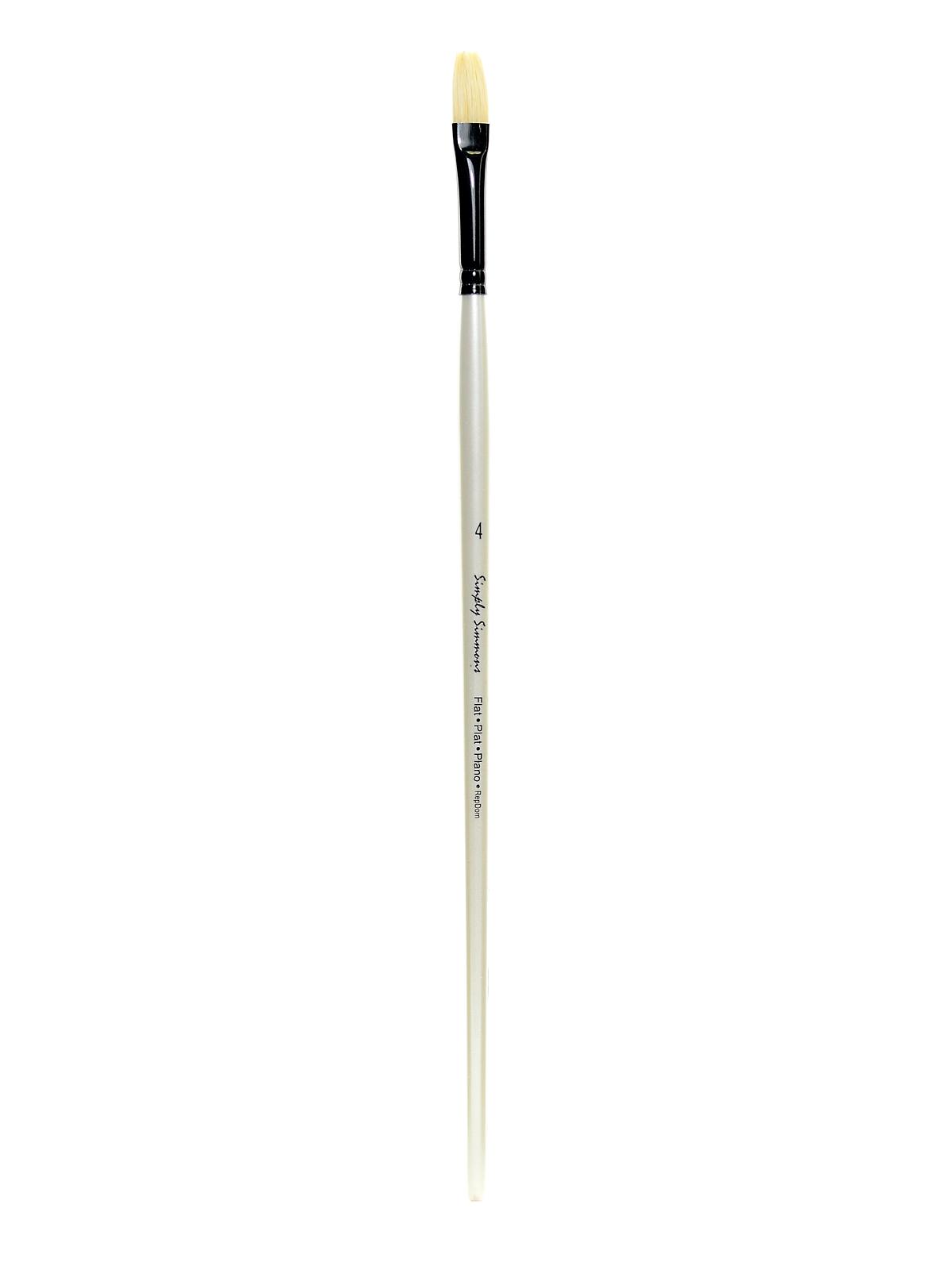 Simply Simmons Long Handle Brushes bristle flat 4
