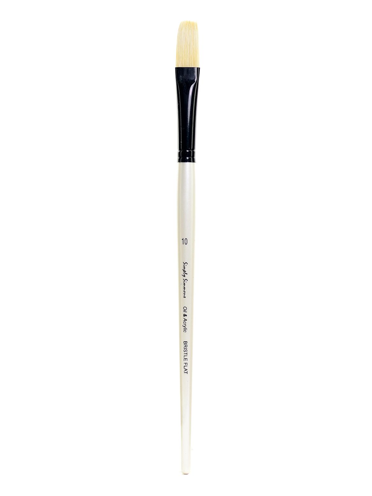 Simply Simmons Long Handle Brushes bristle flat 10