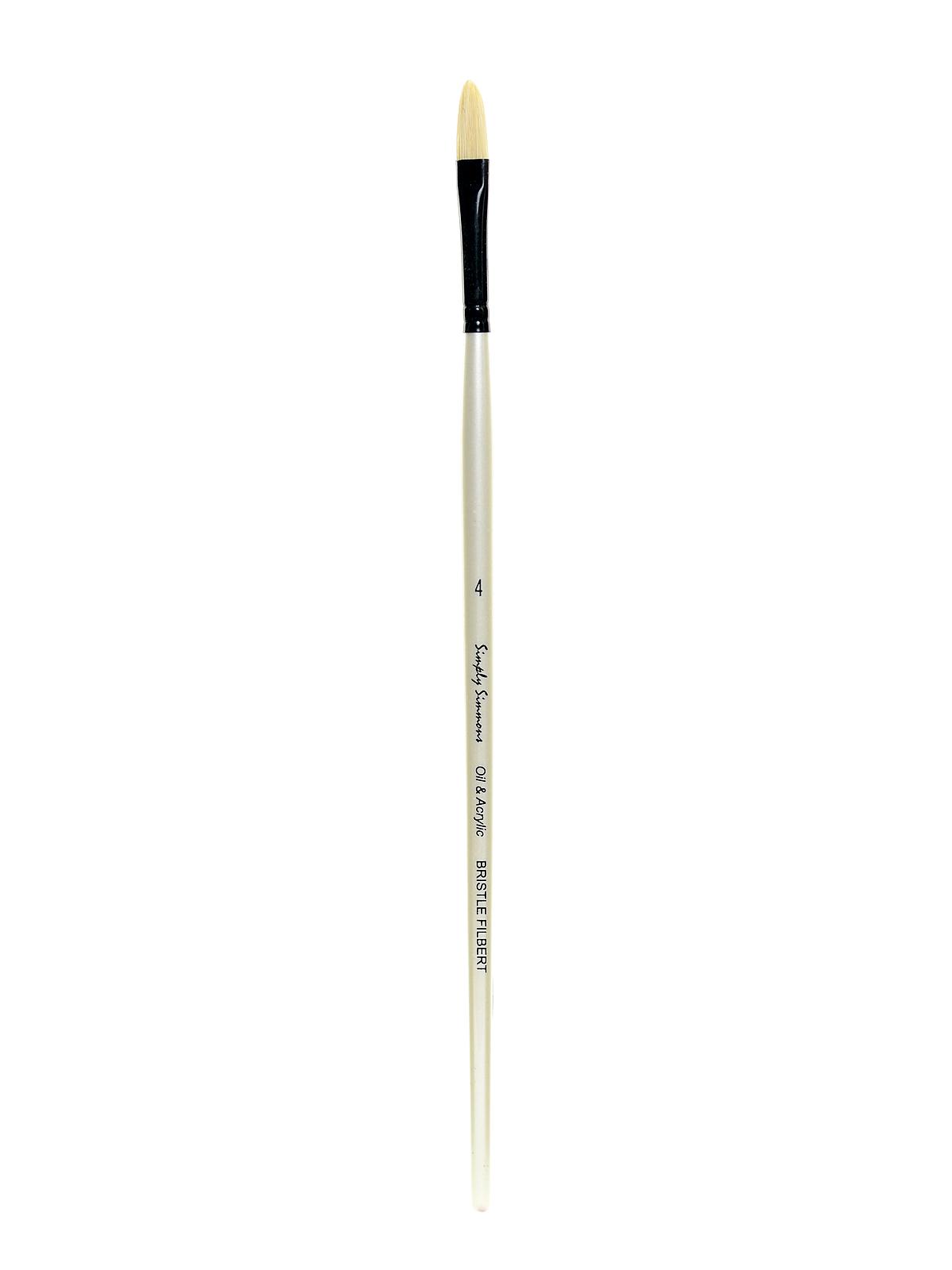 Simply Simmons Long Handle Brushes bristle filbert 4