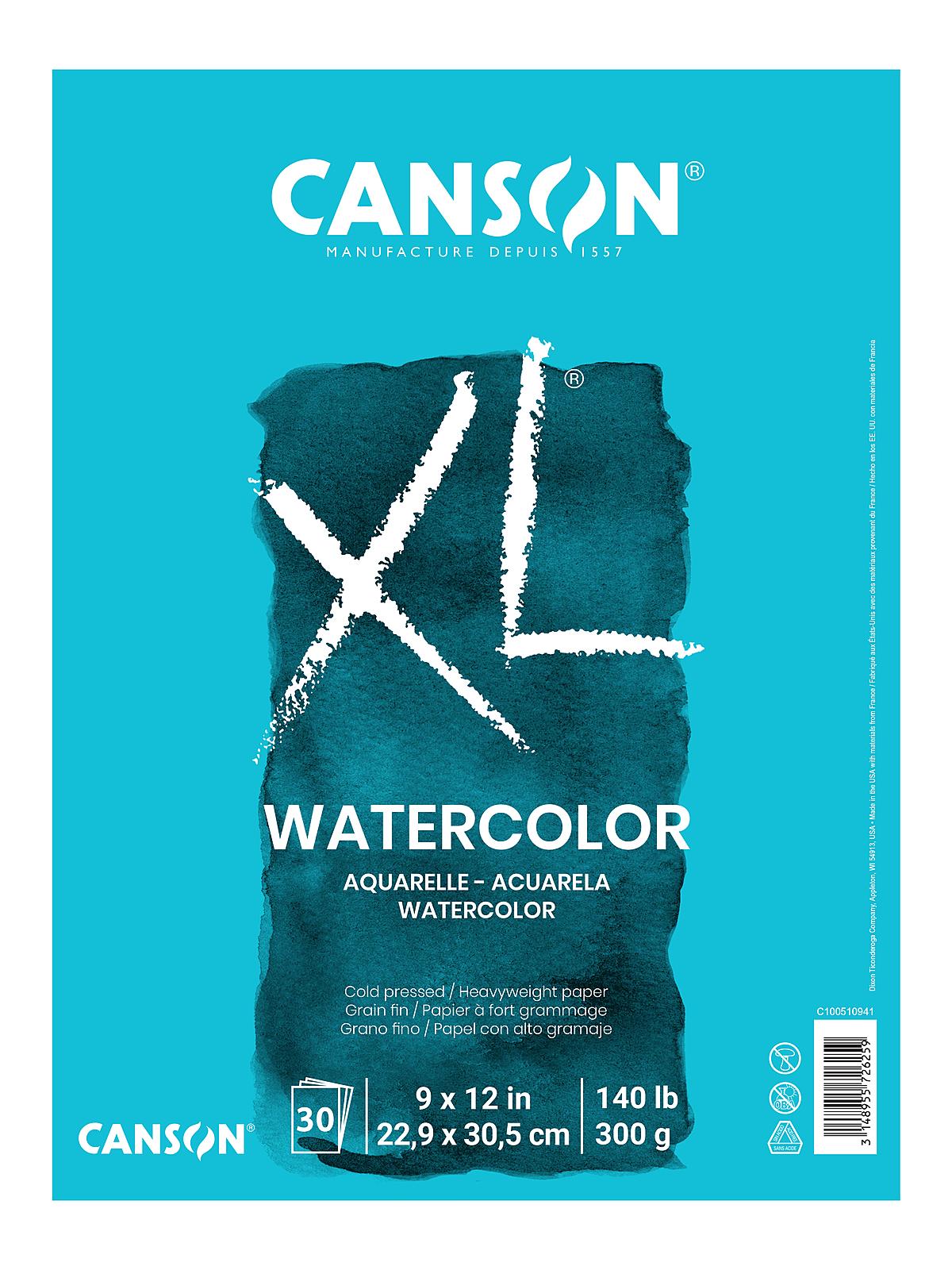 XL Watercolor Pads 9 in. x 12 in. pad of 30