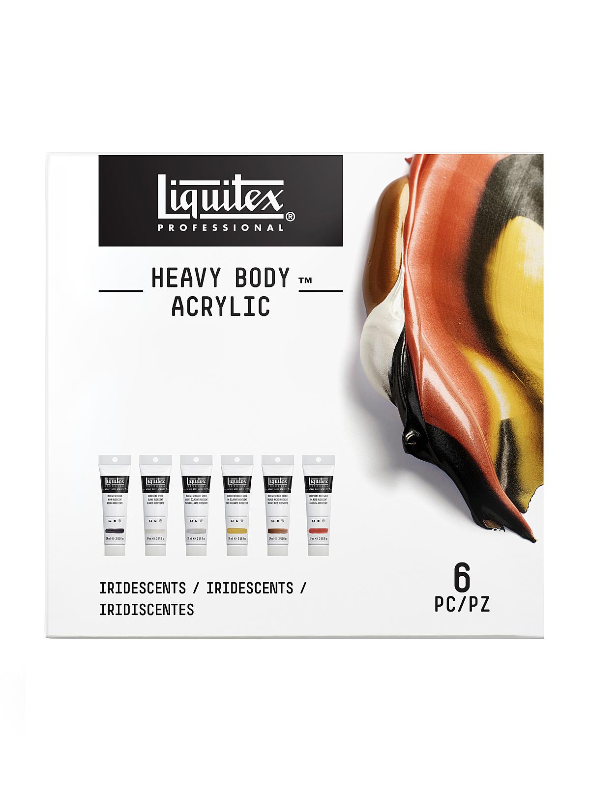 Heavy Body Acrylic Sets iridescent set of 6