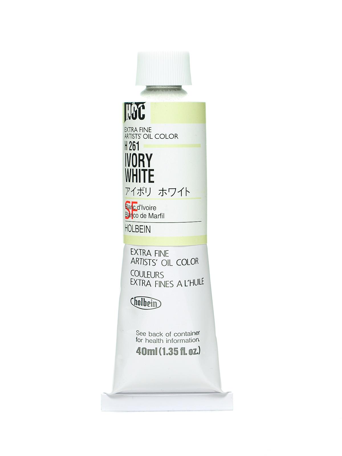 Artist Oil Colors Ivory White 40 Ml