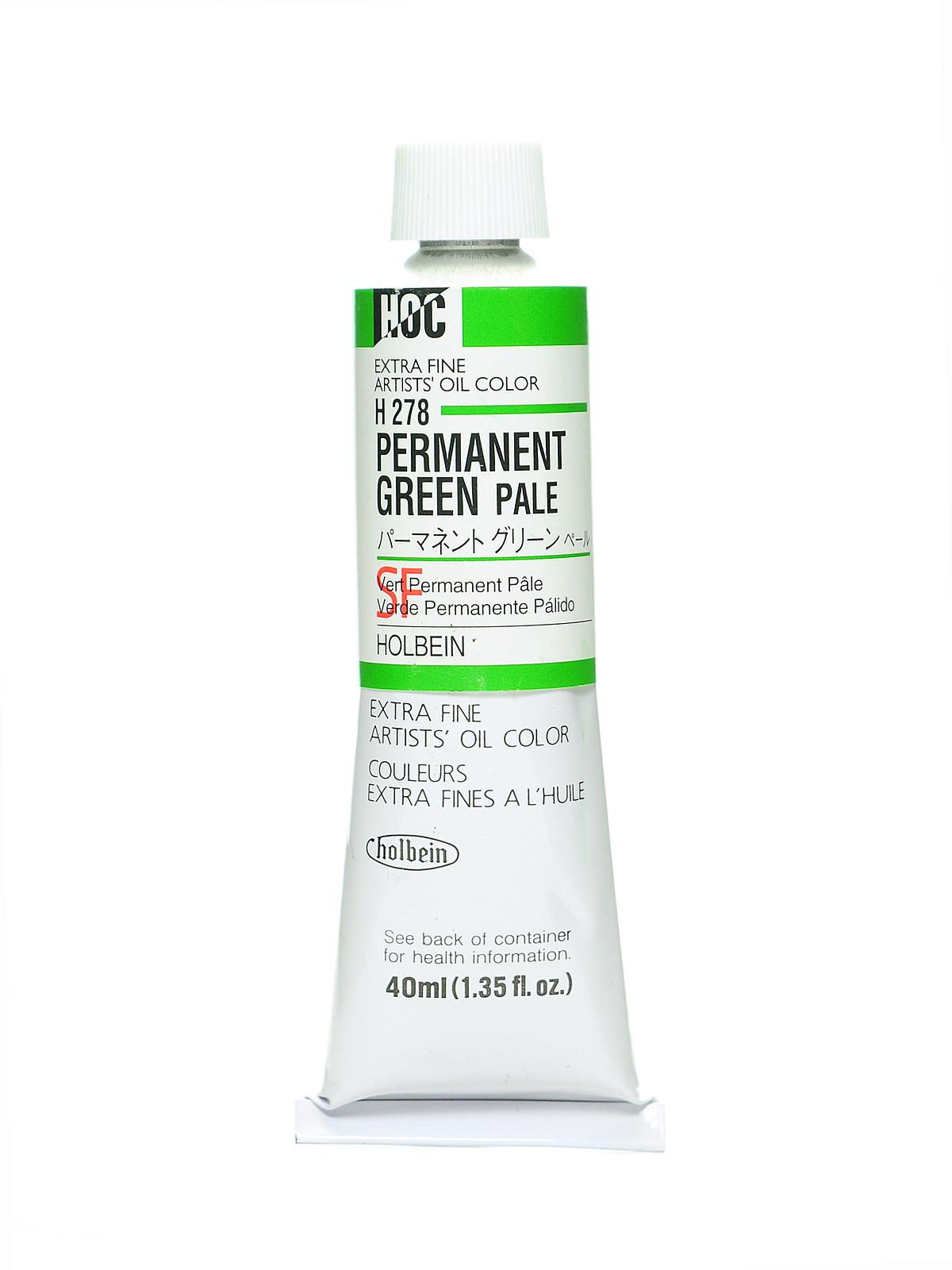 Artist Oil Colors permanent green pale 40 ml