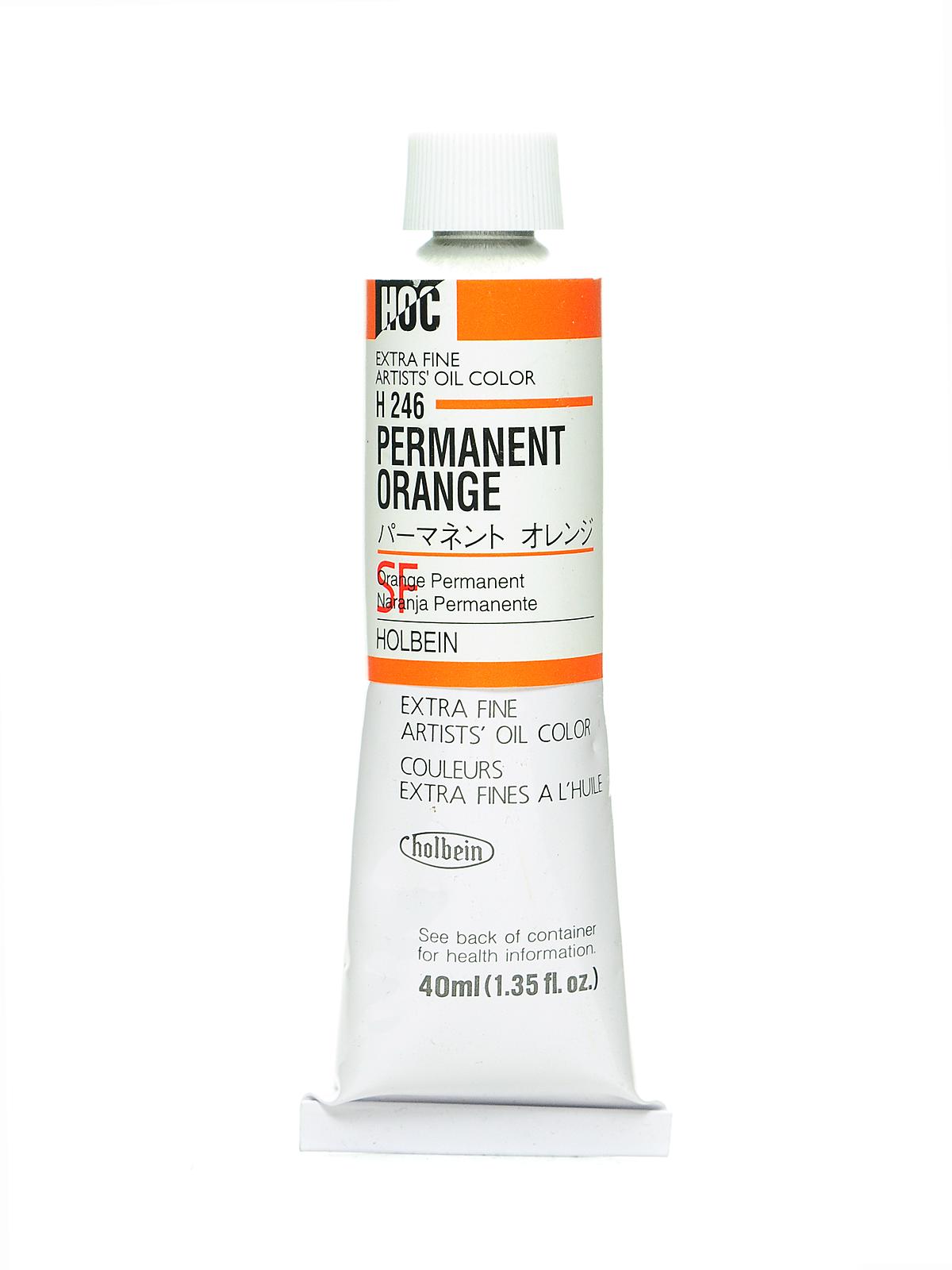 Artist Oil Colors permanent orange 40 ml