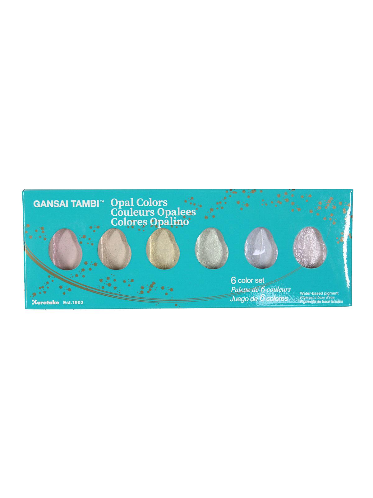 Gansai Tambi Watercolor set of 6 opal colors