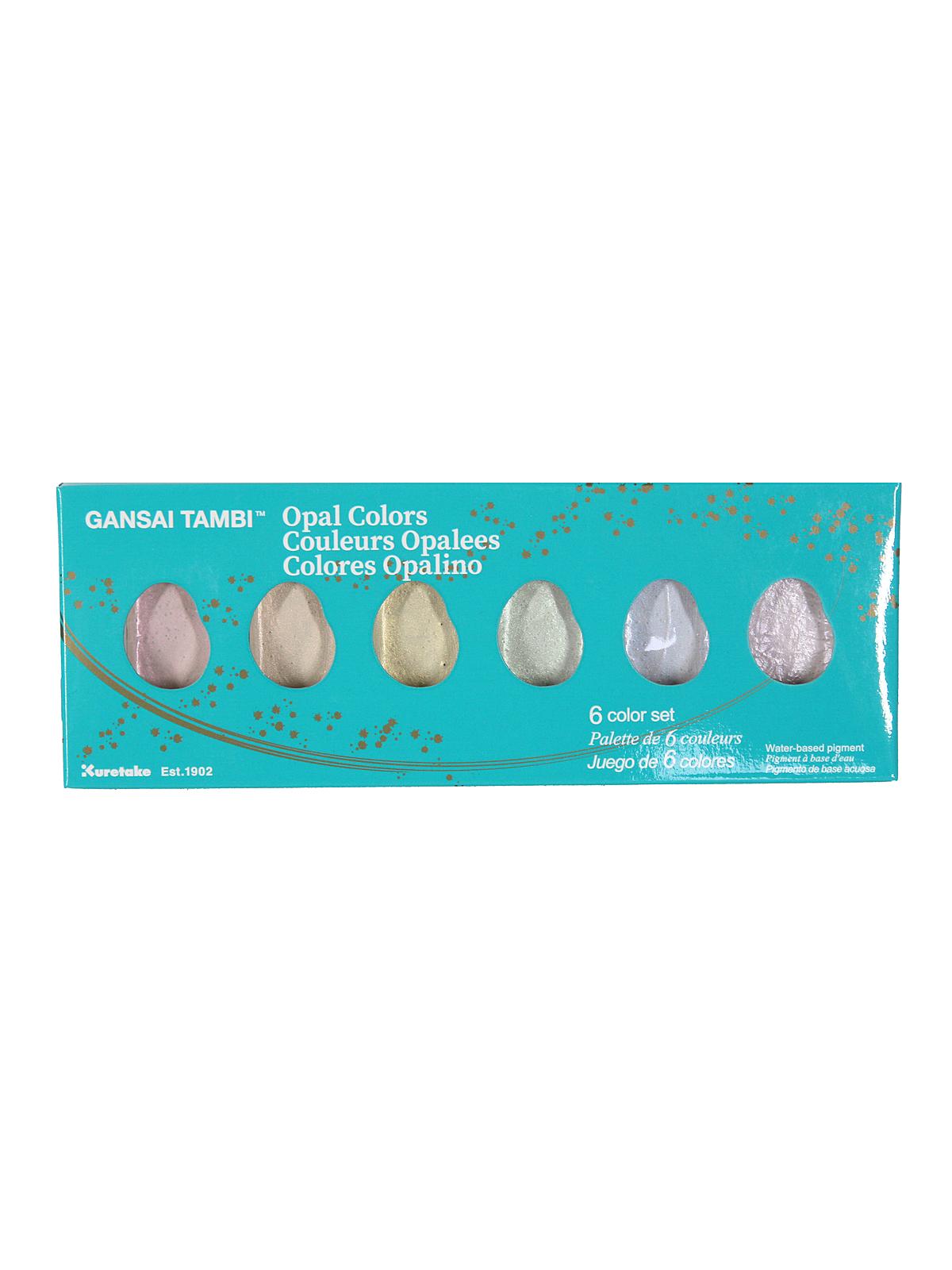 Gansai Tambi Watercolor Set Of 6 Opal Colors