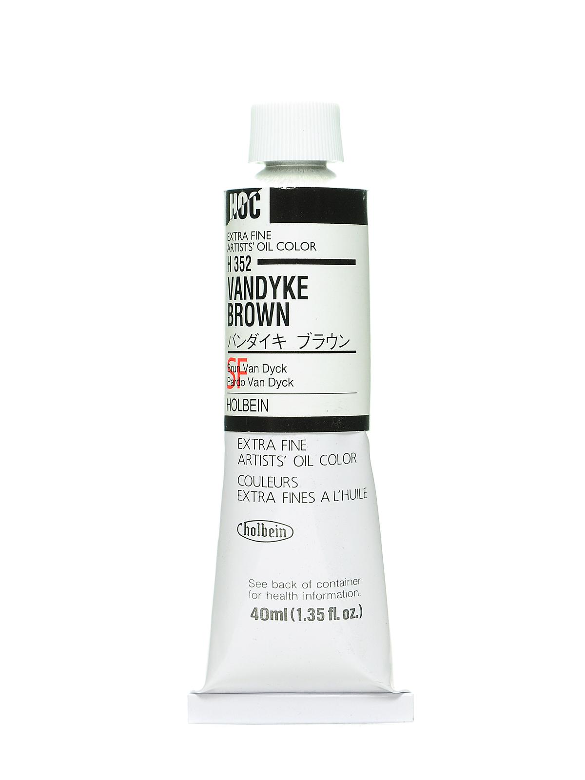 Artist Oil Colors Vandyke Brown 40 Ml