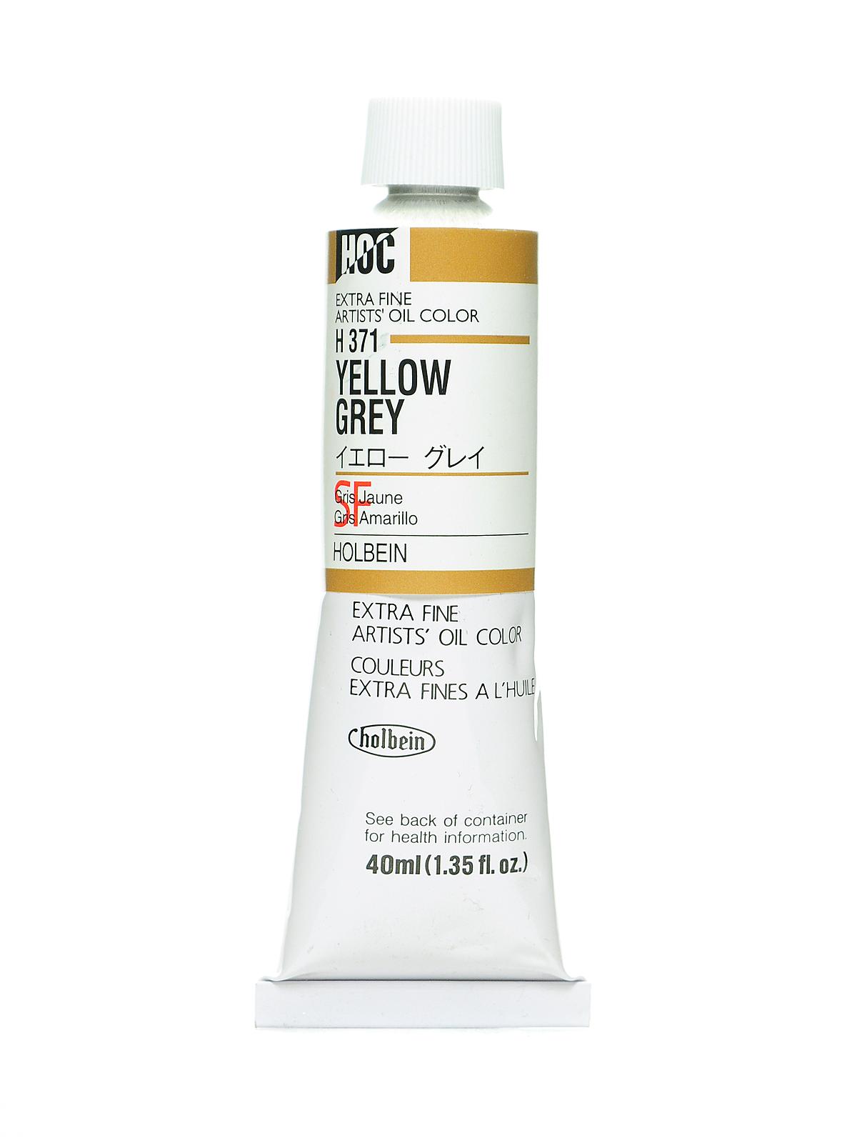 Artist Oil Colors Yellow Grey 40 Ml