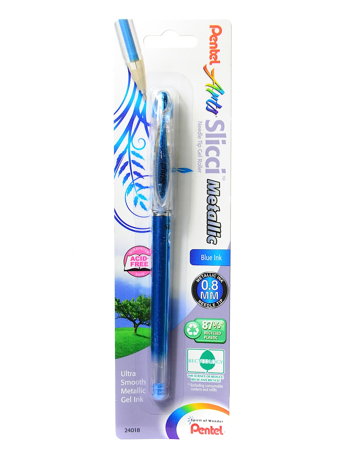 Slicci Extra Fine Metallic Gel Pens metallic blue each