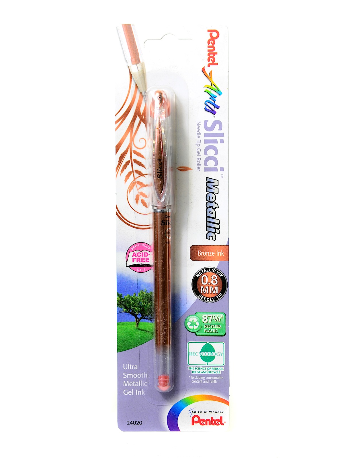 Slicci Extra Fine Metallic Gel Pens metallic bronze each