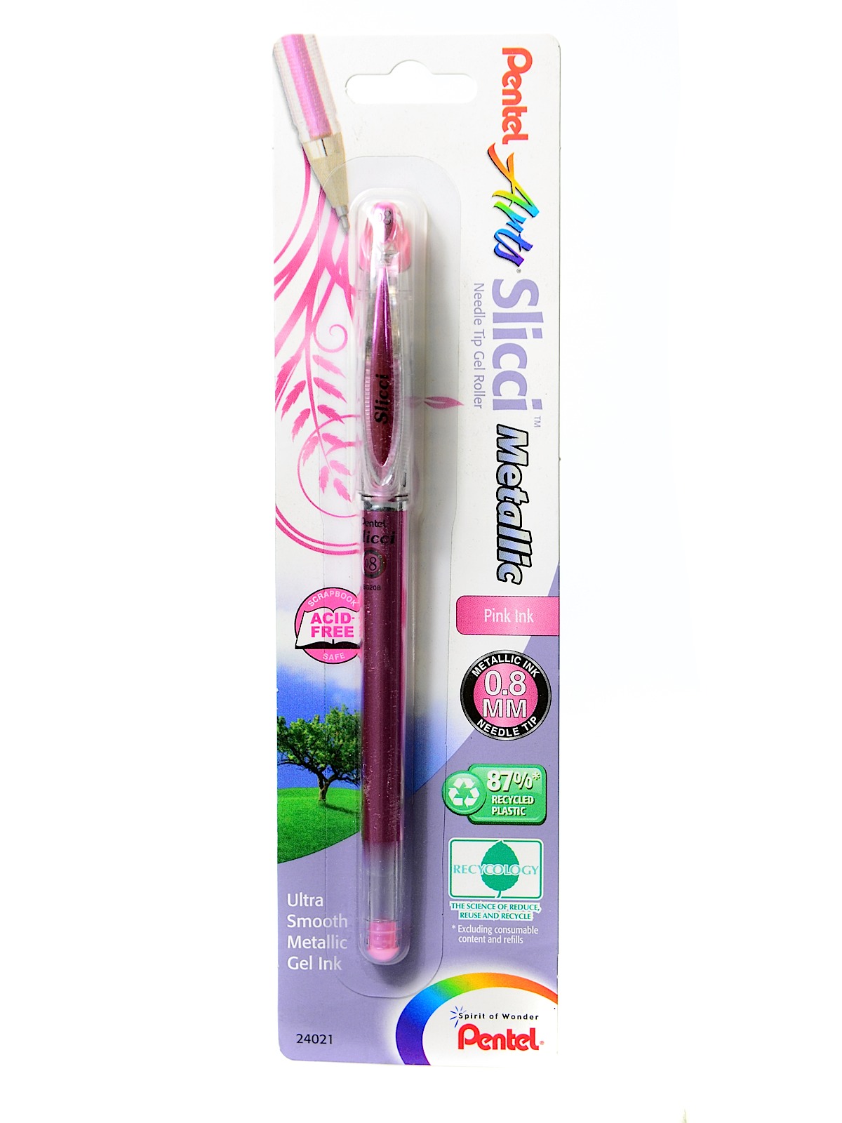 Slicci Extra Fine Metallic Gel Pens metallic pink each