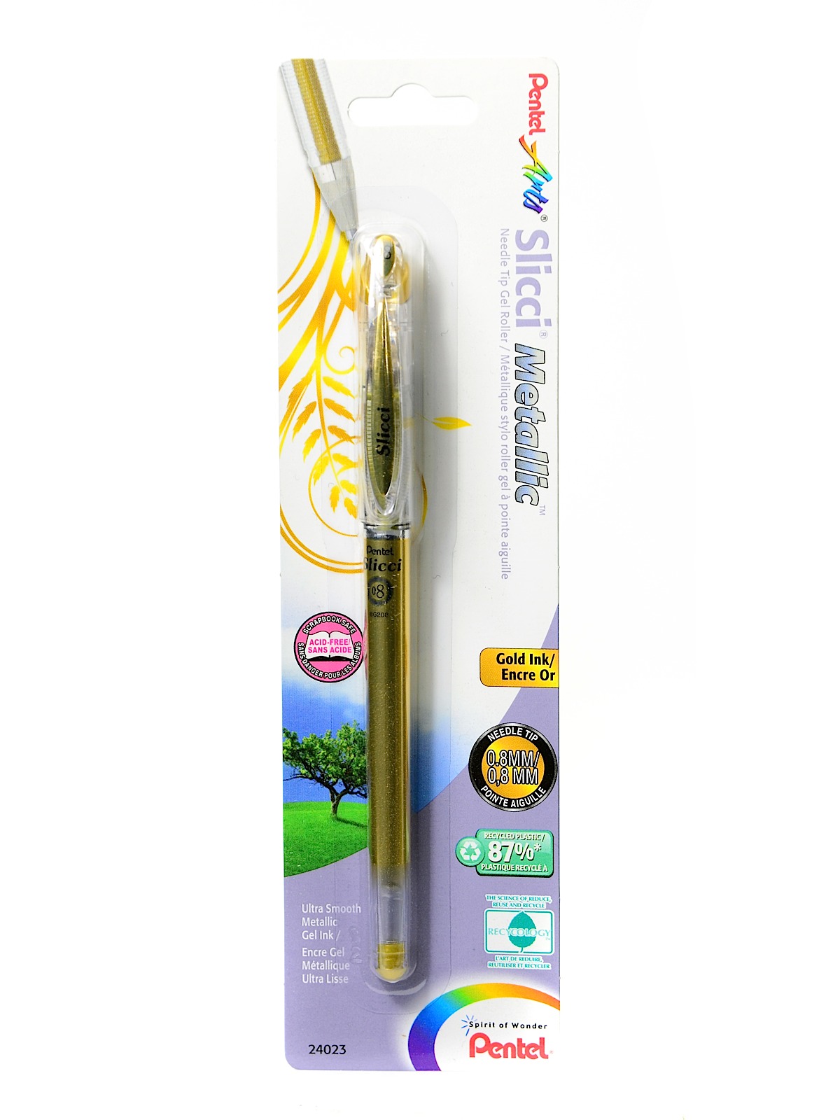 Slicci Extra Fine Metallic Gel Pens metallic gold each