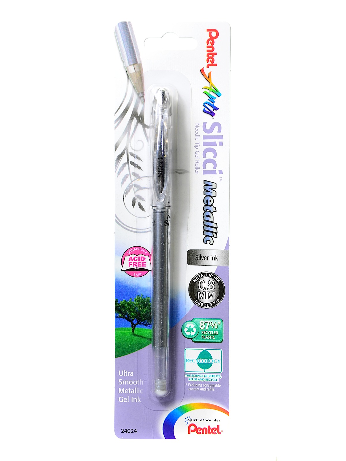 Slicci Extra Fine Metallic Gel Pens metallic silver each