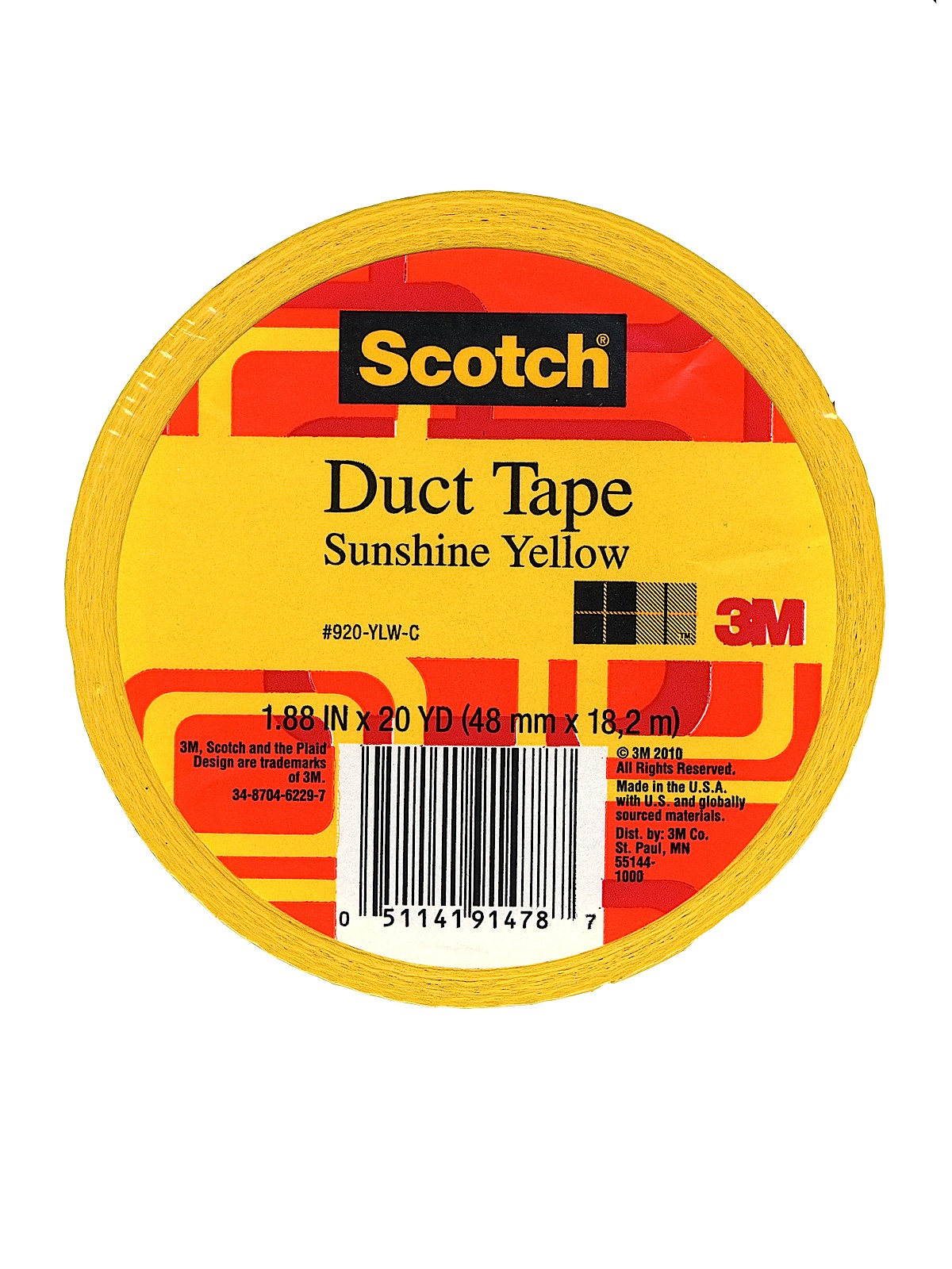 Colored Duct Tape Sunshine Yellow 1.88 In. X 20 Yd. Roll 920-YLW-C